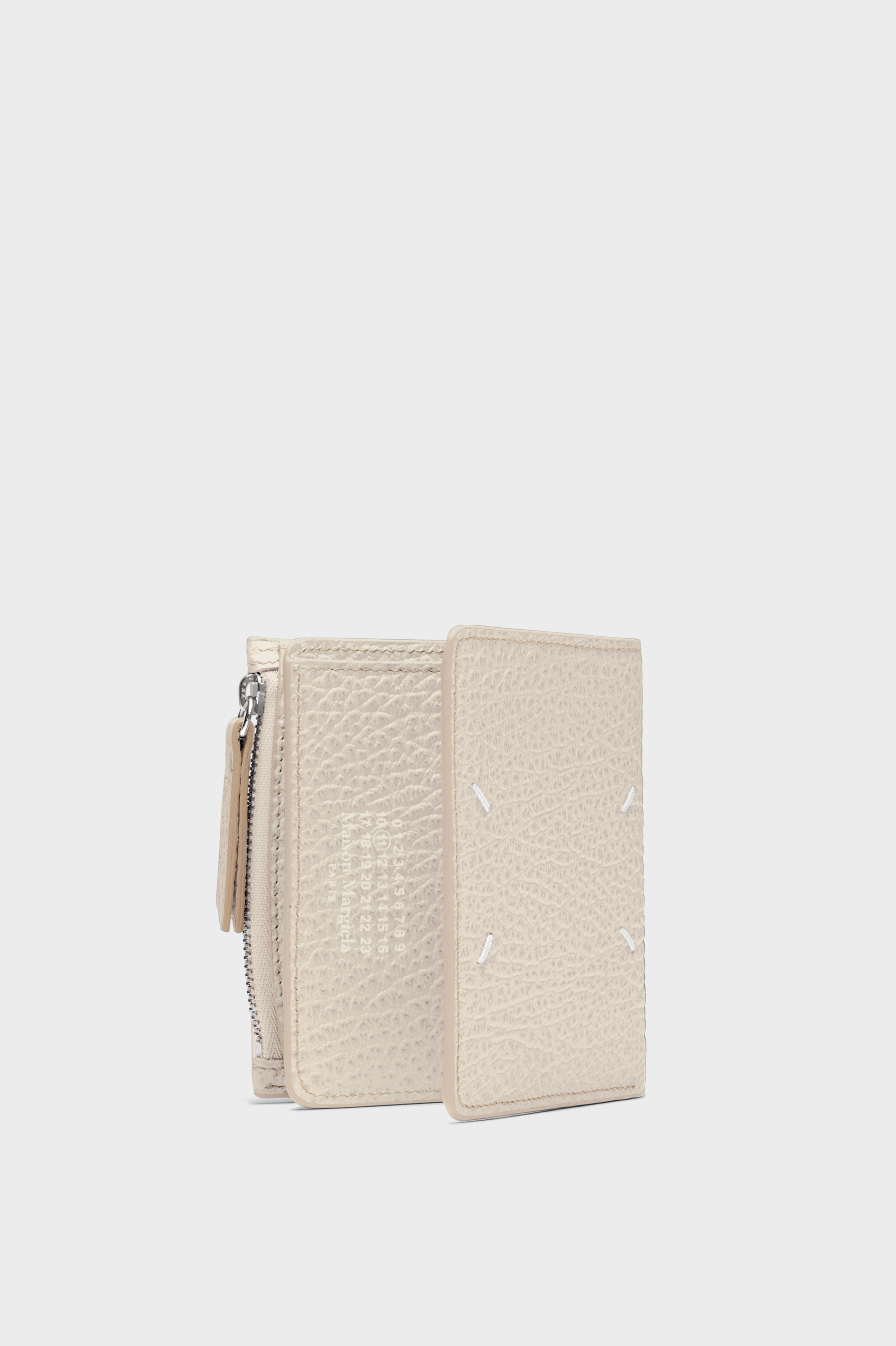 Leather flap wallet