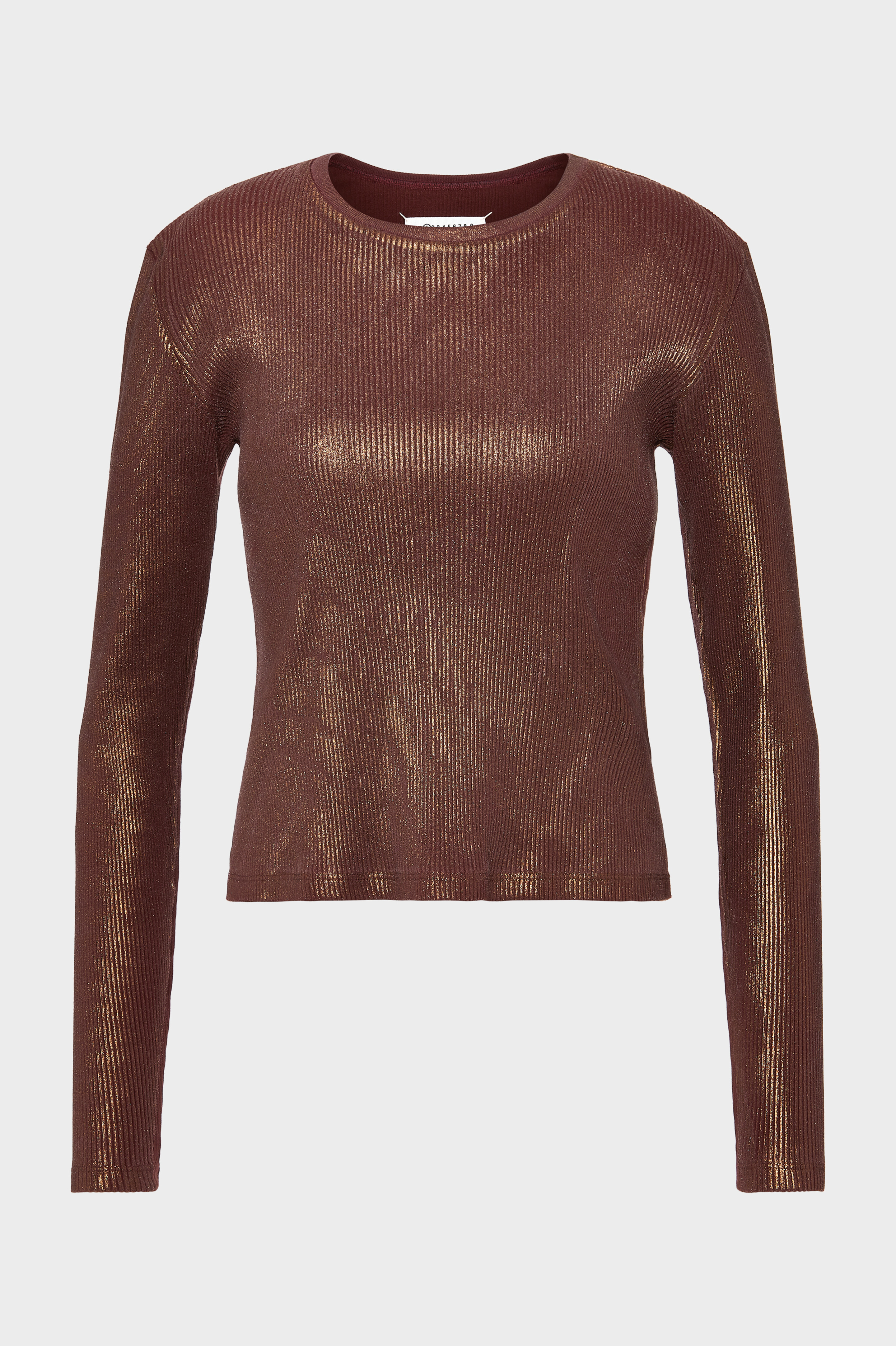 Silver Print Long-Sleeve Top