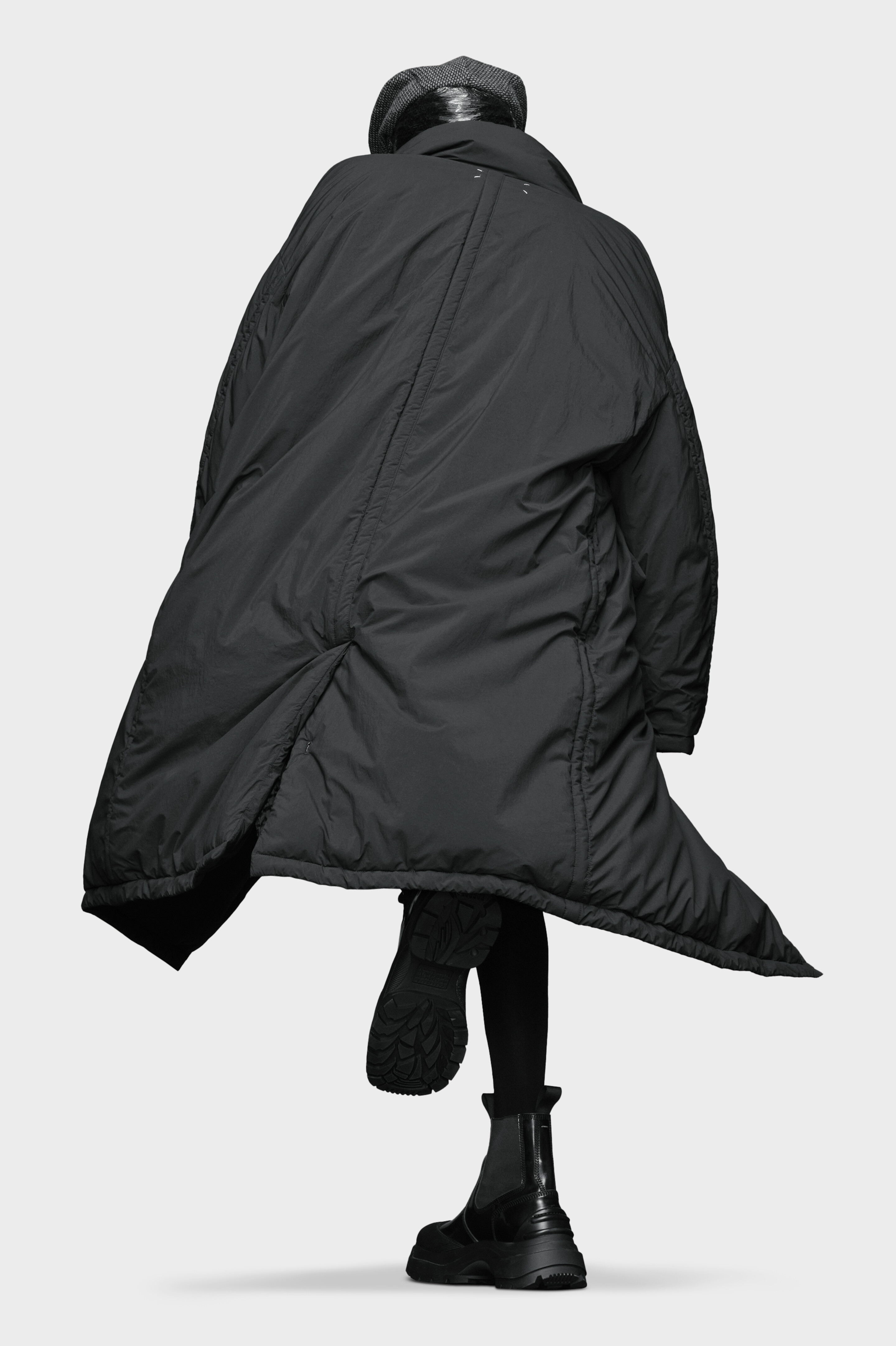 Maison Margiela×/Oversized P coat/黒 Maison Martin Margiela Oversize Navy 