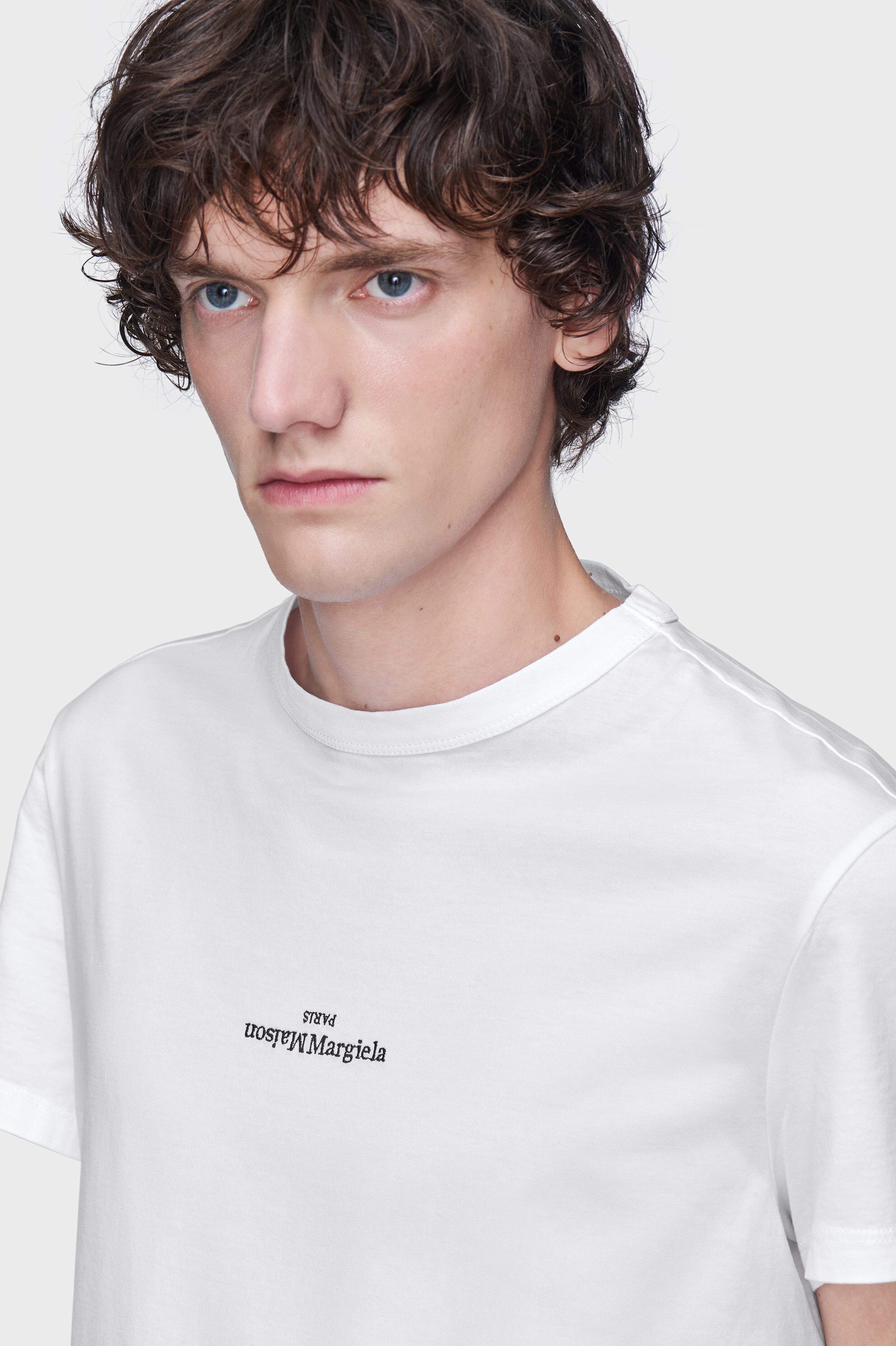 White Distorted Logo T-Shirt Regular Fit | Maison Margiela