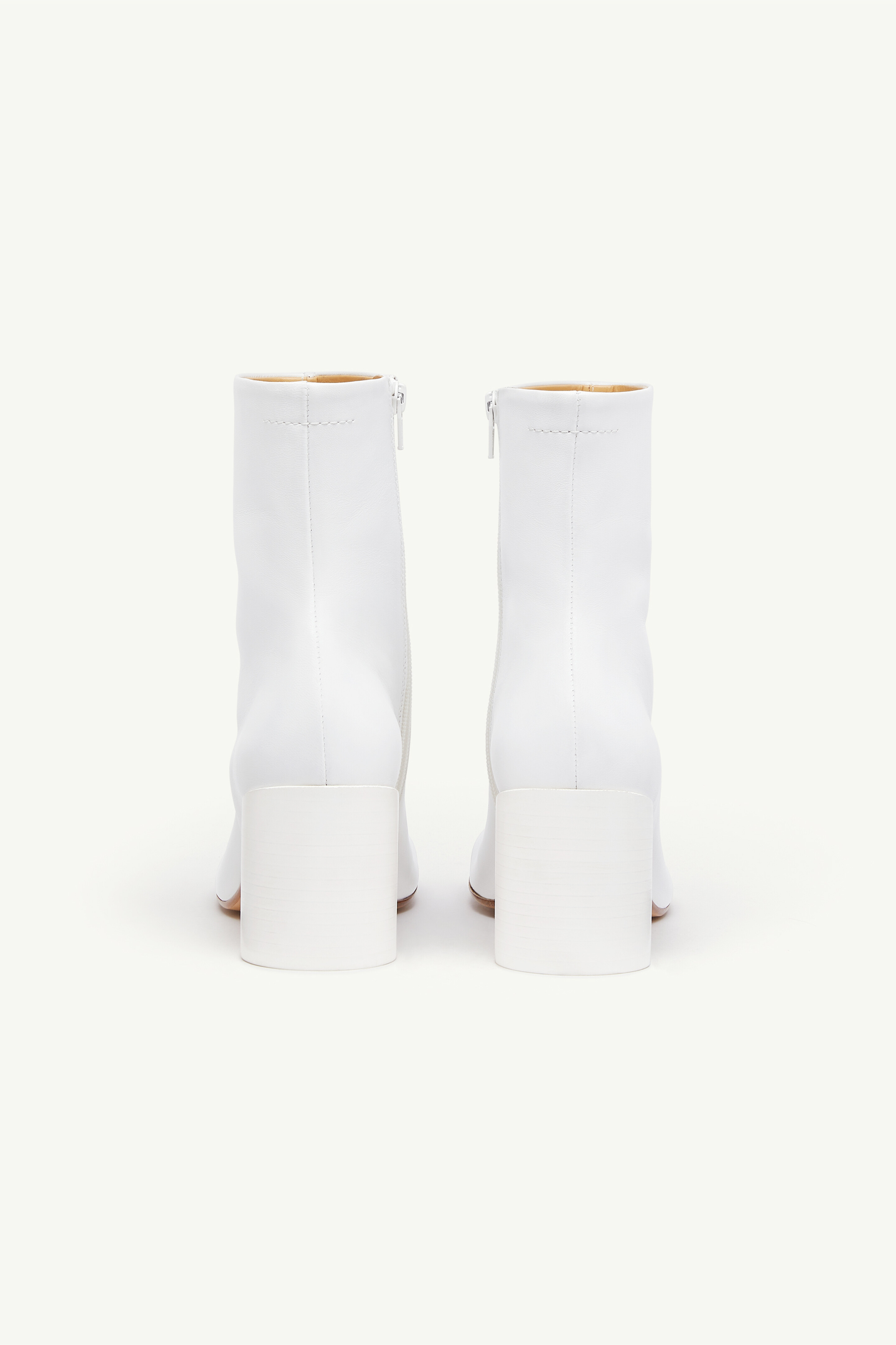 m*y様 【MM6】WHITE side ZIP ankle-BOOTS MM6 MAISON MARGIELA MM6 MAISON MARGIELA Footwear | White
