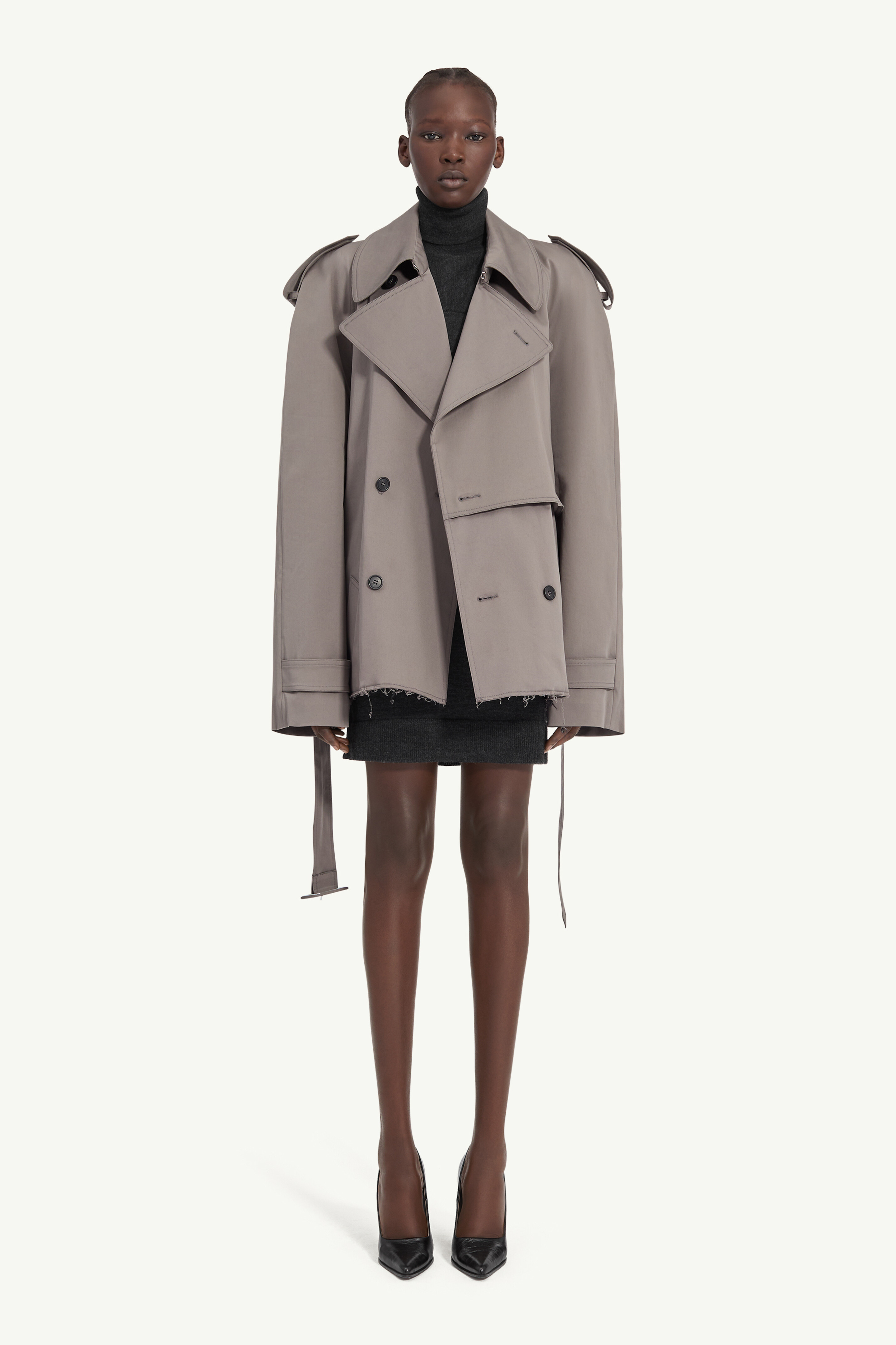 MM6 クロップドトレンチコート クロップド トレンチコート