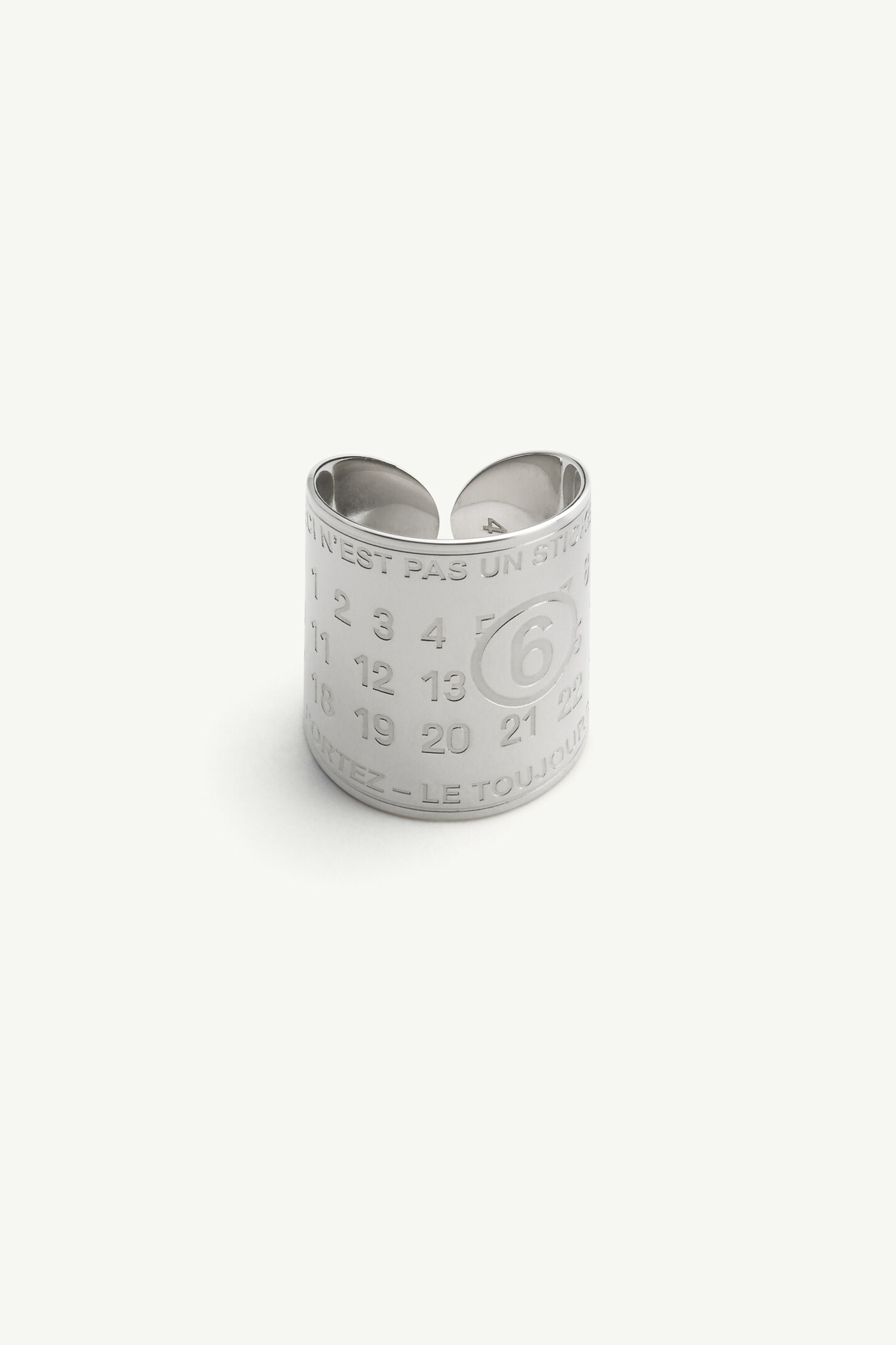Gray Souvenir sticker band ring | MM6 Official