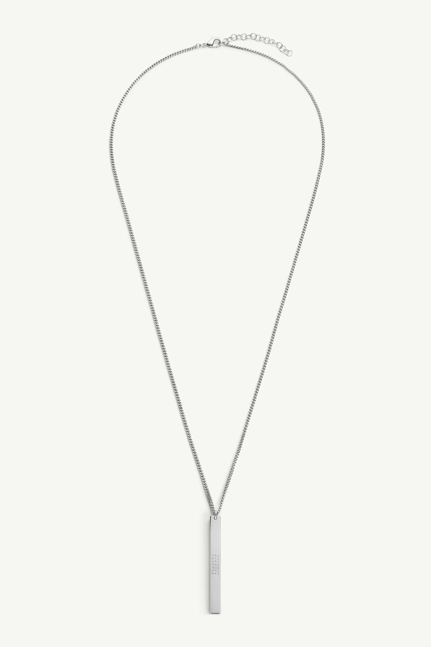 Gray Numeric bar necklace | MM6 Official