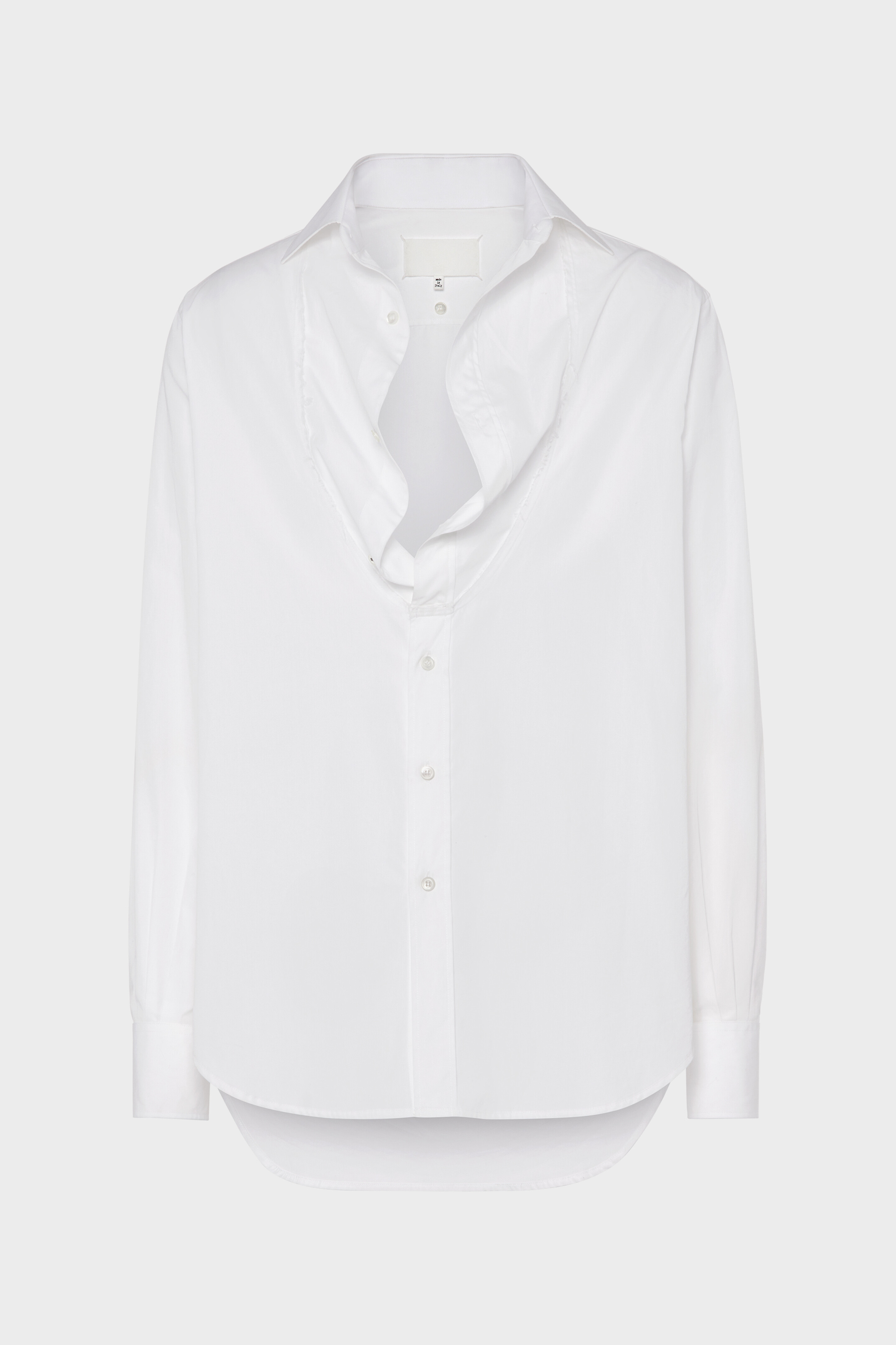 Folded Collar Cotton Shirt