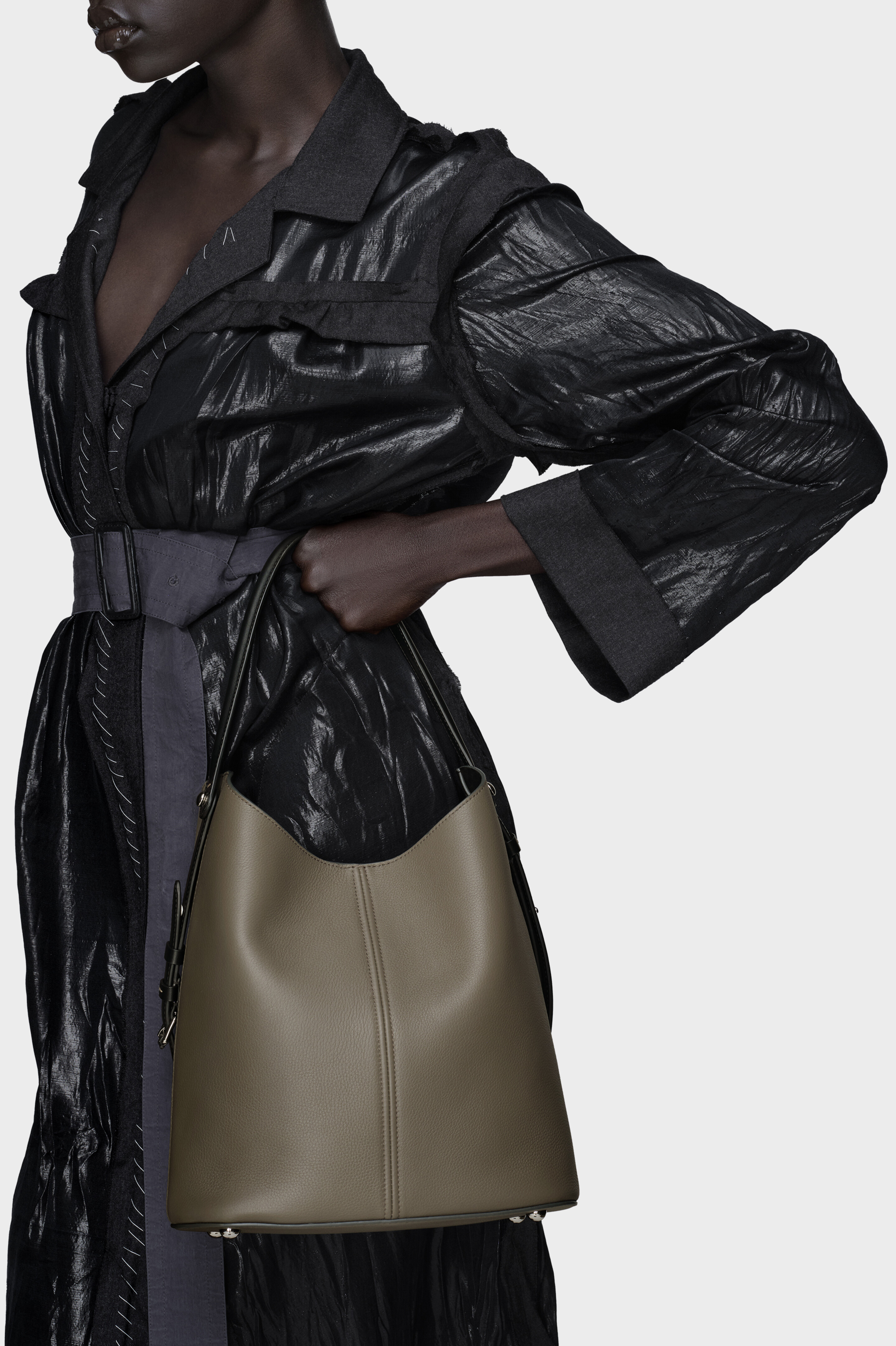 Brown Leather Dress-Age Hobo Bag | Maison Margiela