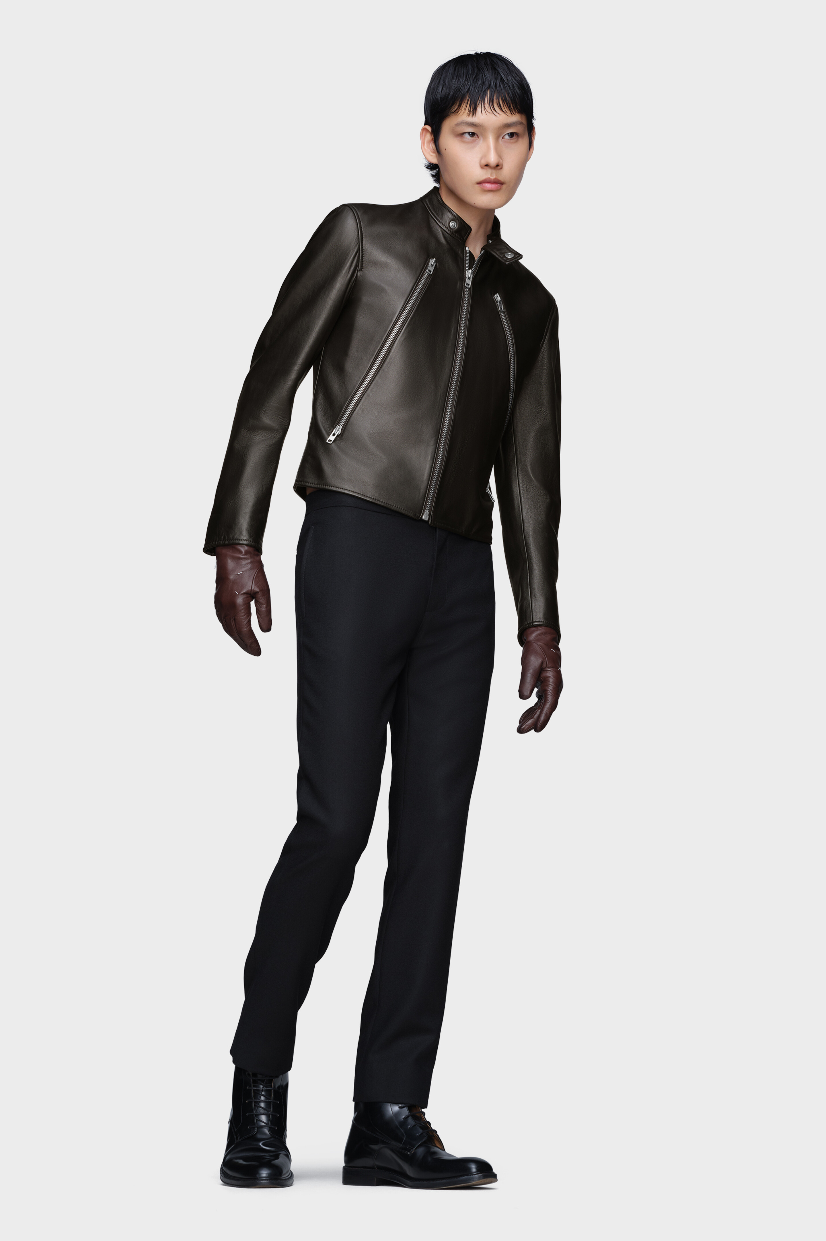 専用maison martin margielaレザージャケット Maison Margiela / メゾン マルジェラ ： 5-ZIP LEATHER JACKET