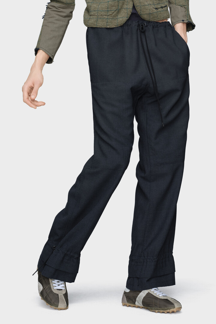 Dark blue Wool trousers | Maison Margiela Official