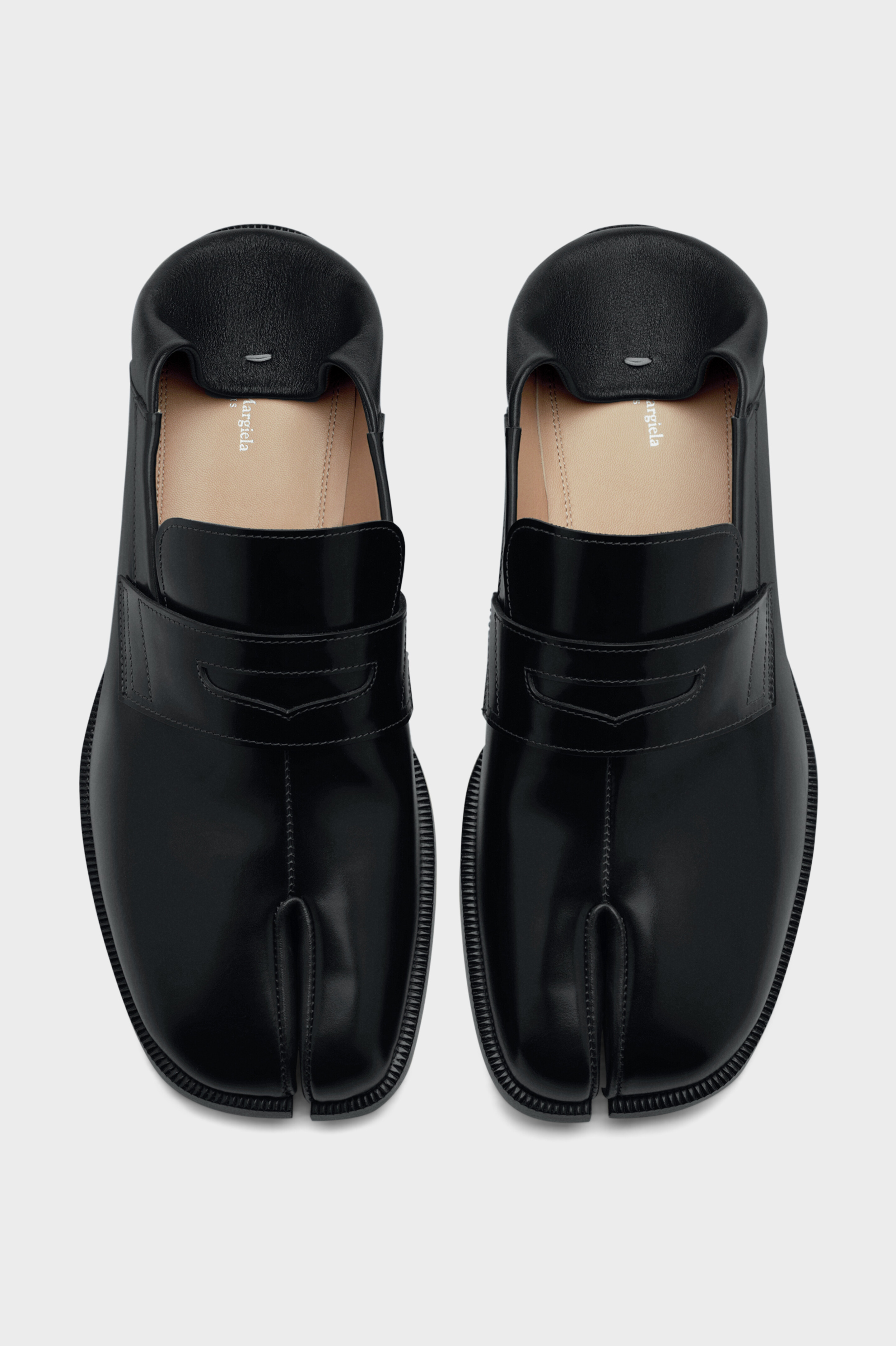 Men's Black Leather Tabi Slip-On | Maison Margiela