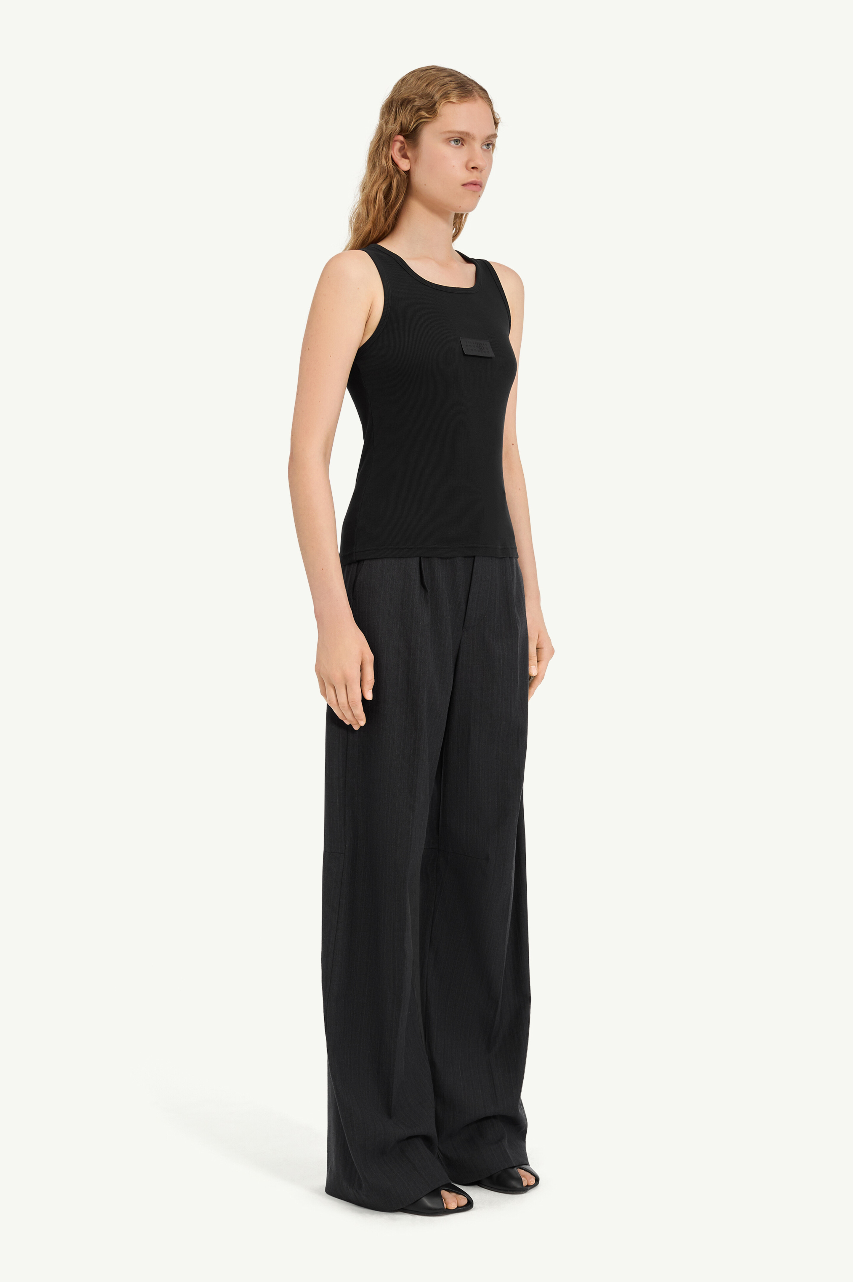 Ribbed jersey tank top