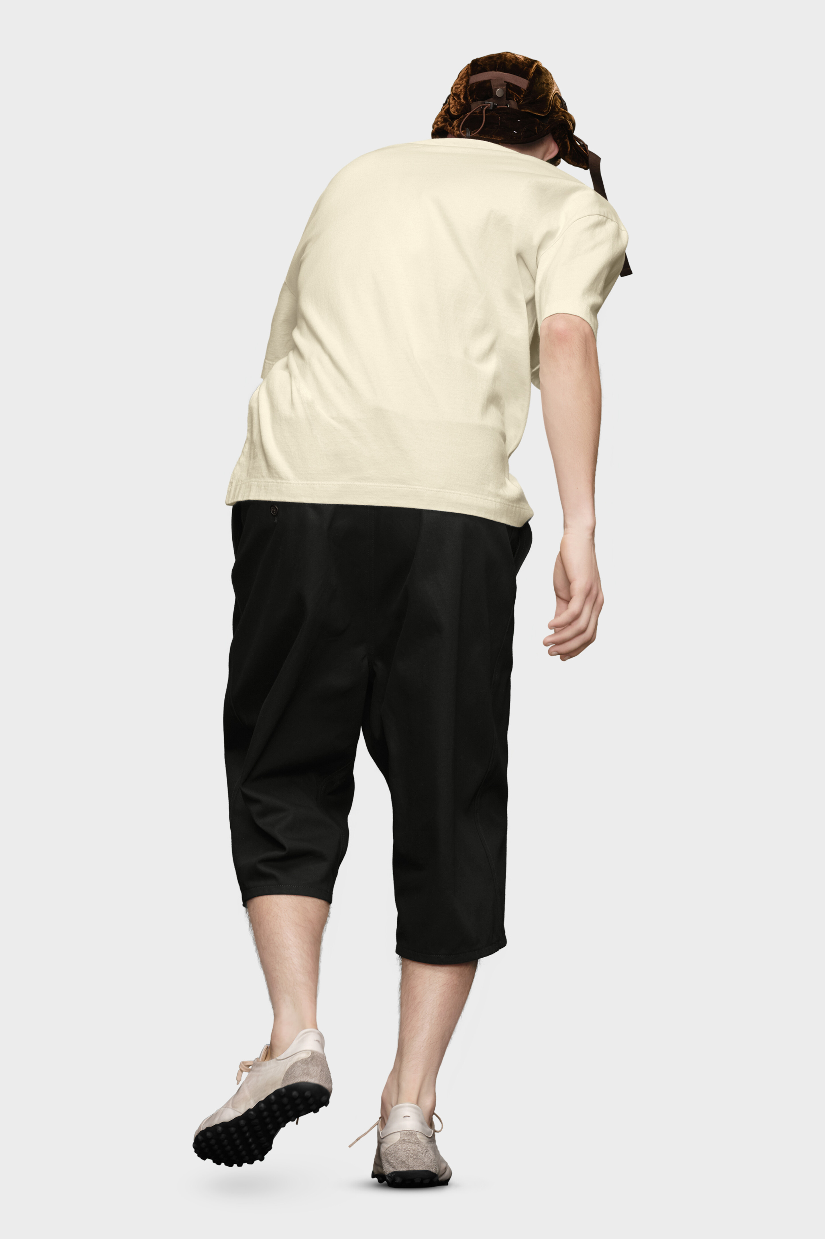 Ecru Embroidered logo T-shirt | Maison Margiela Official