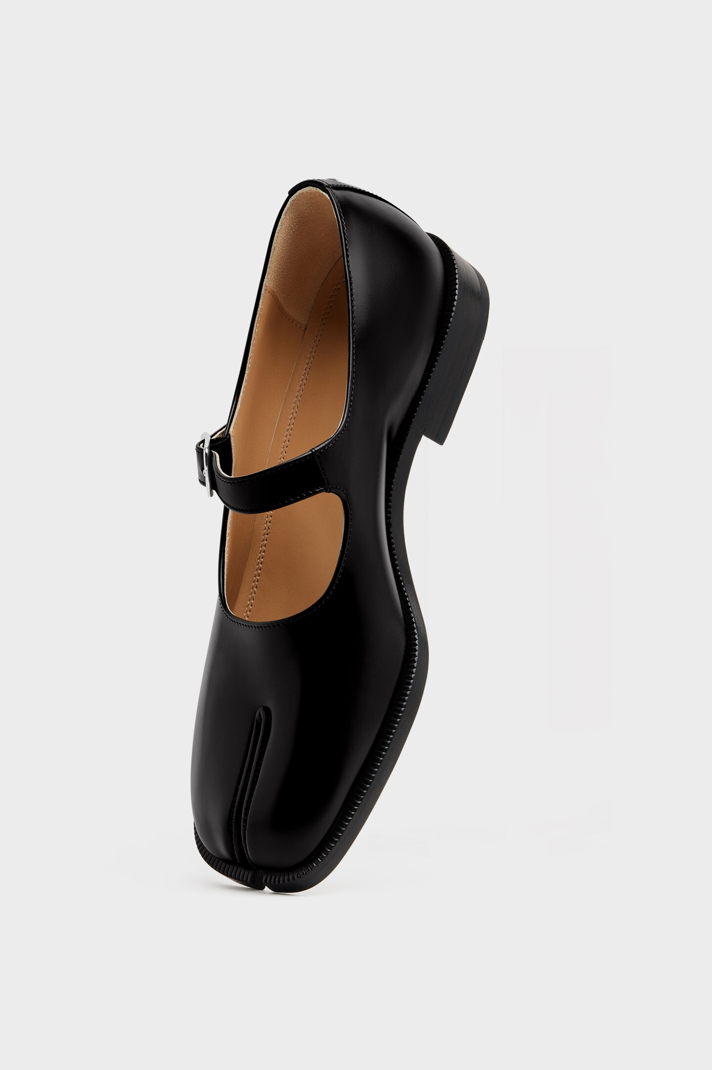 Women's Black Leather Tabi Mary-Jane Shoes | Maison Margiela