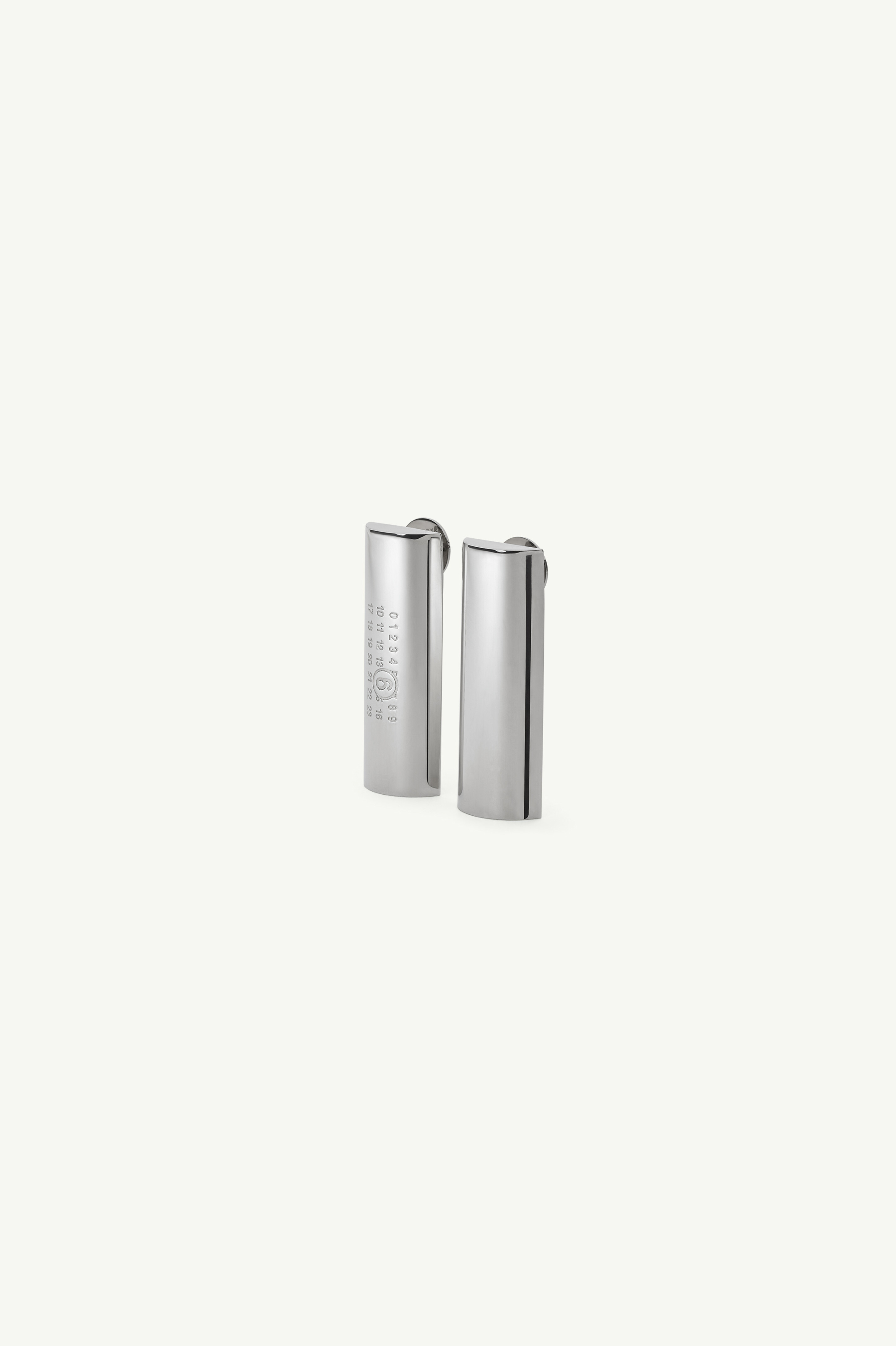 Numeric drop earrings