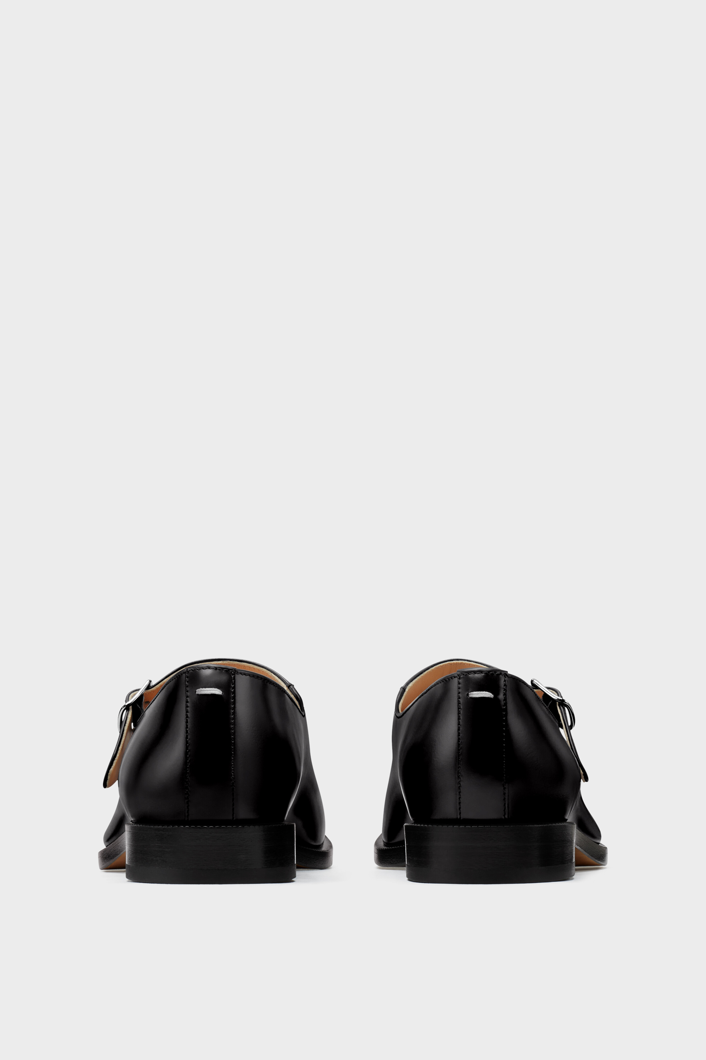 ⭐️未使用級⭐️　MM6　メゾンマルジェラ　メリージェーン　厚底シューズ　レザー Women's Black Leather Tabi Mary-Jane Shoes | Maison Margiela