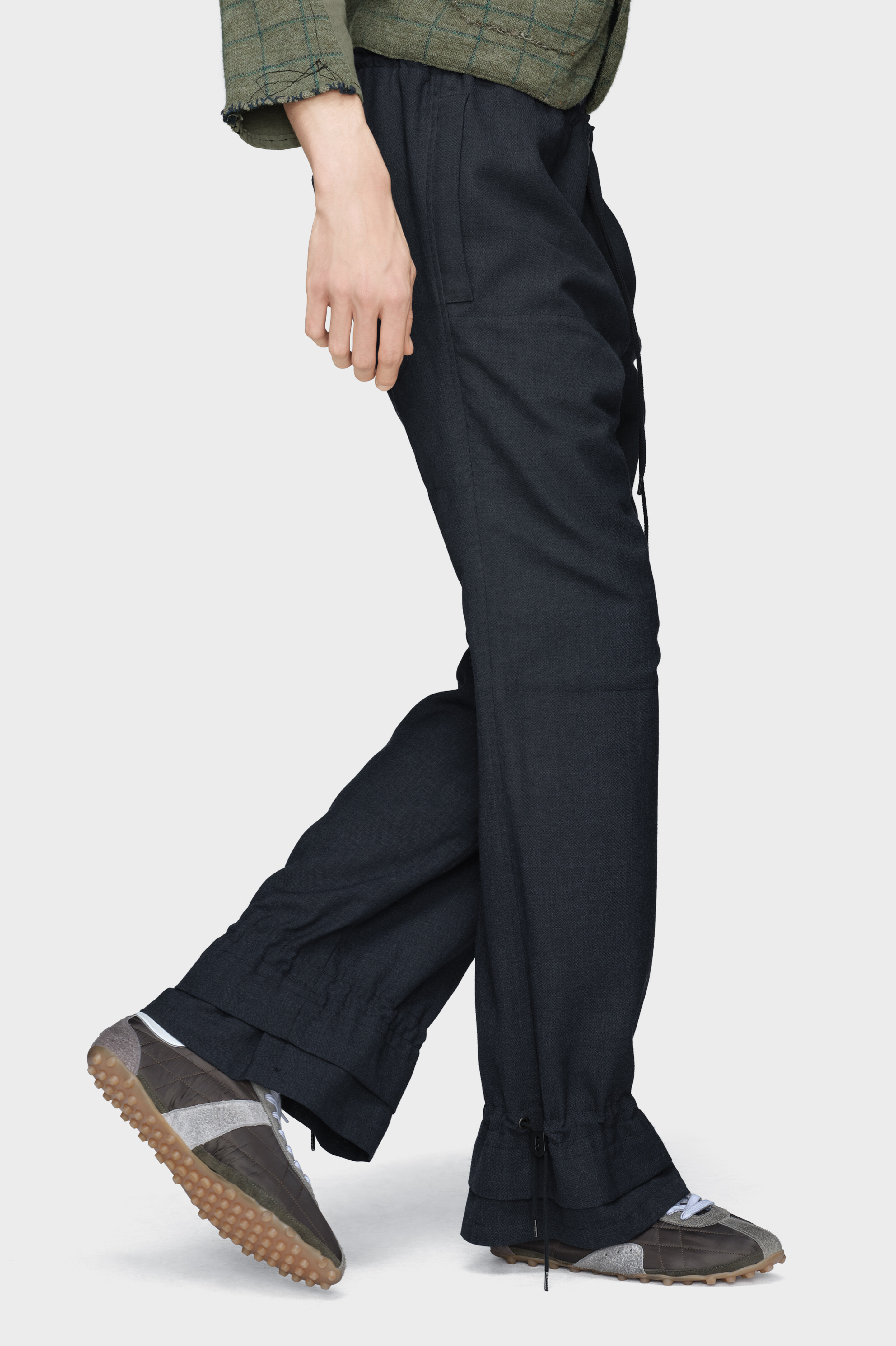 Dark blue Wool trousers | Maison Margiela Official