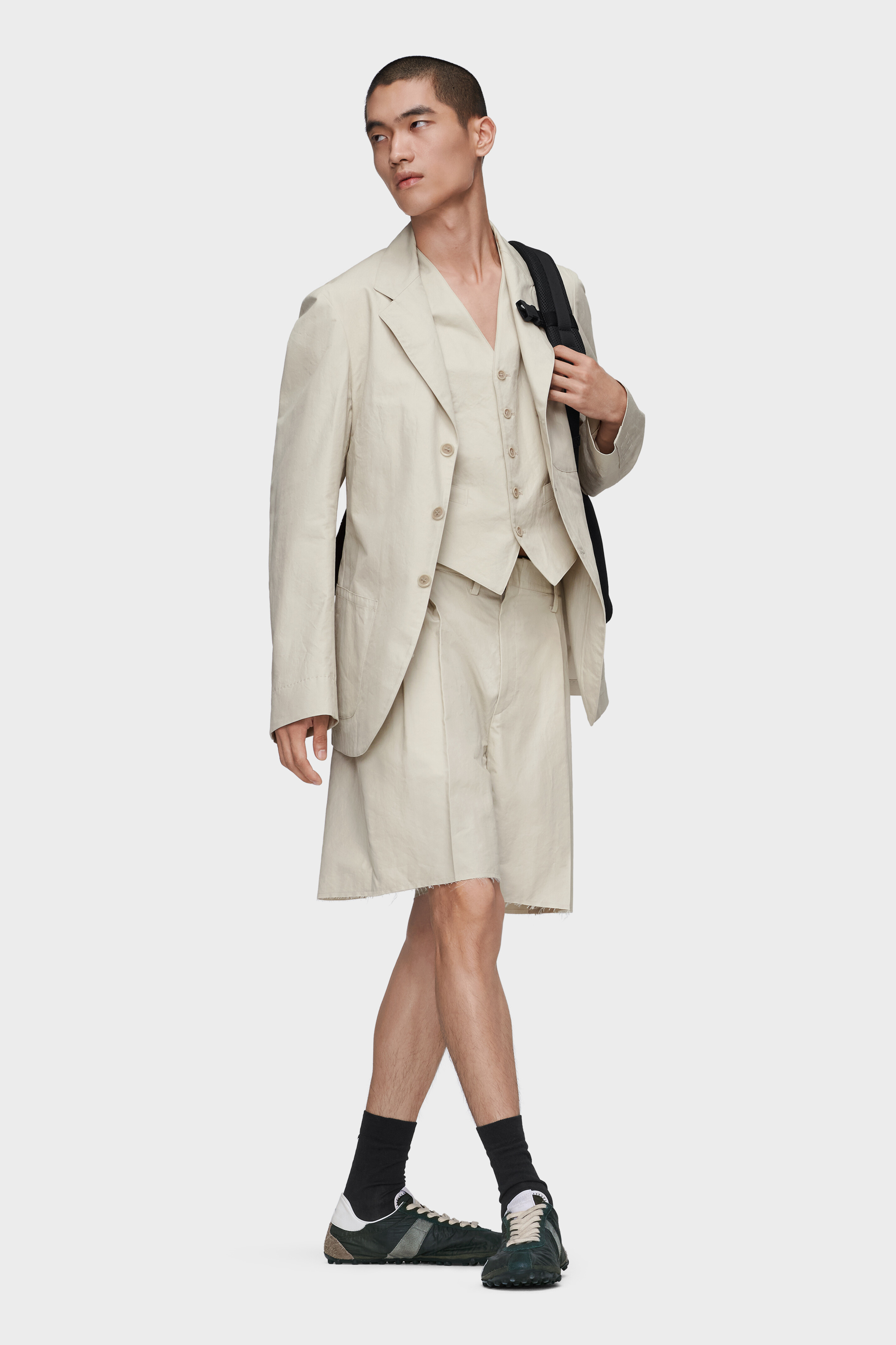 Beige Cotton silk shorts | Maison Margiela Official