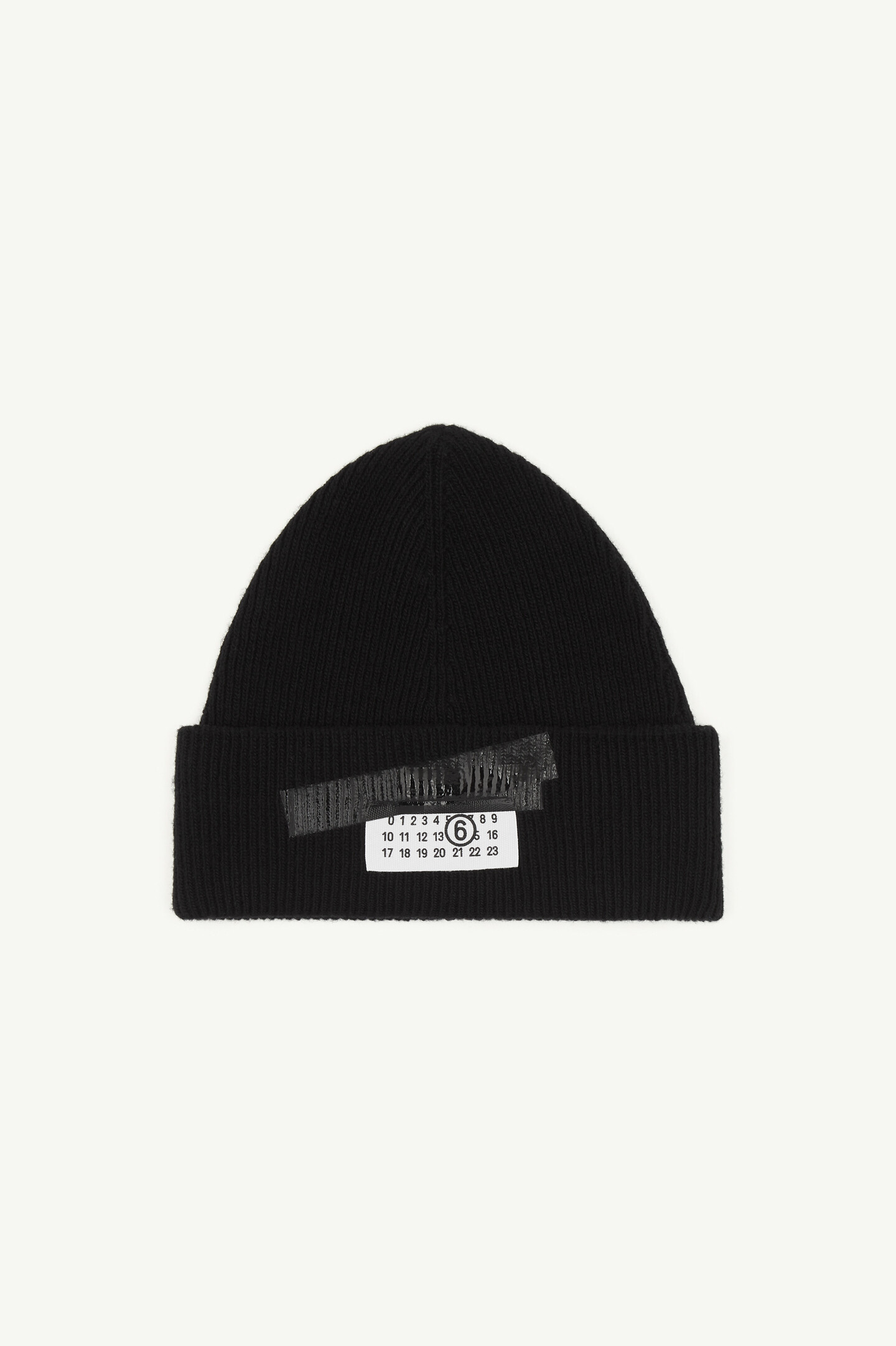 Tape wool blend beanie