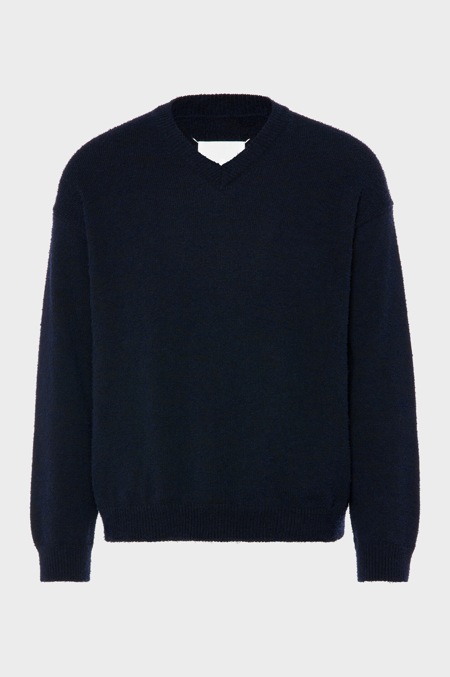 Maison Margiela Navy V-neck Knit Sweater