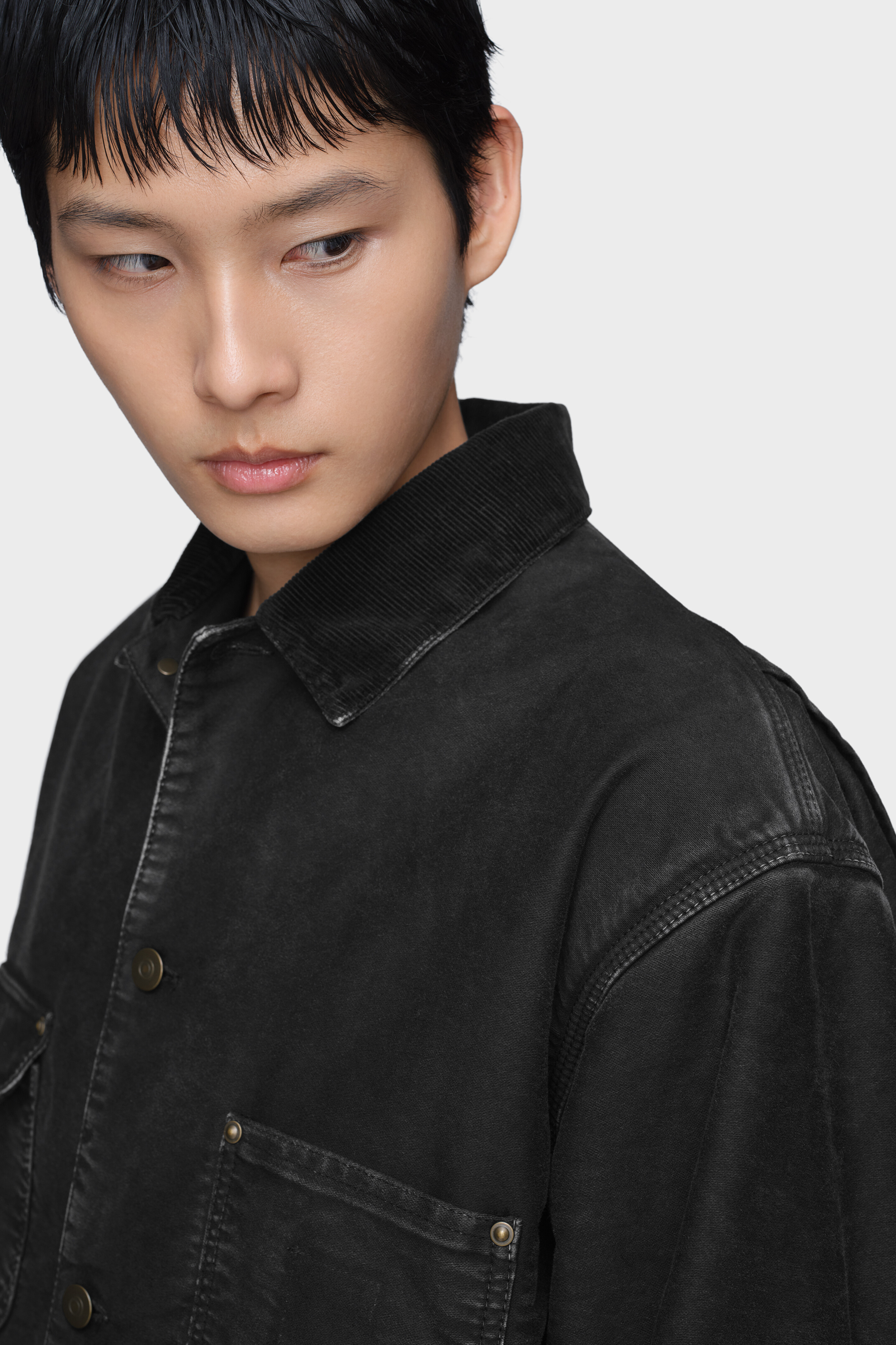 Men's Black Cotton Sports Jacket | Maison Margiela