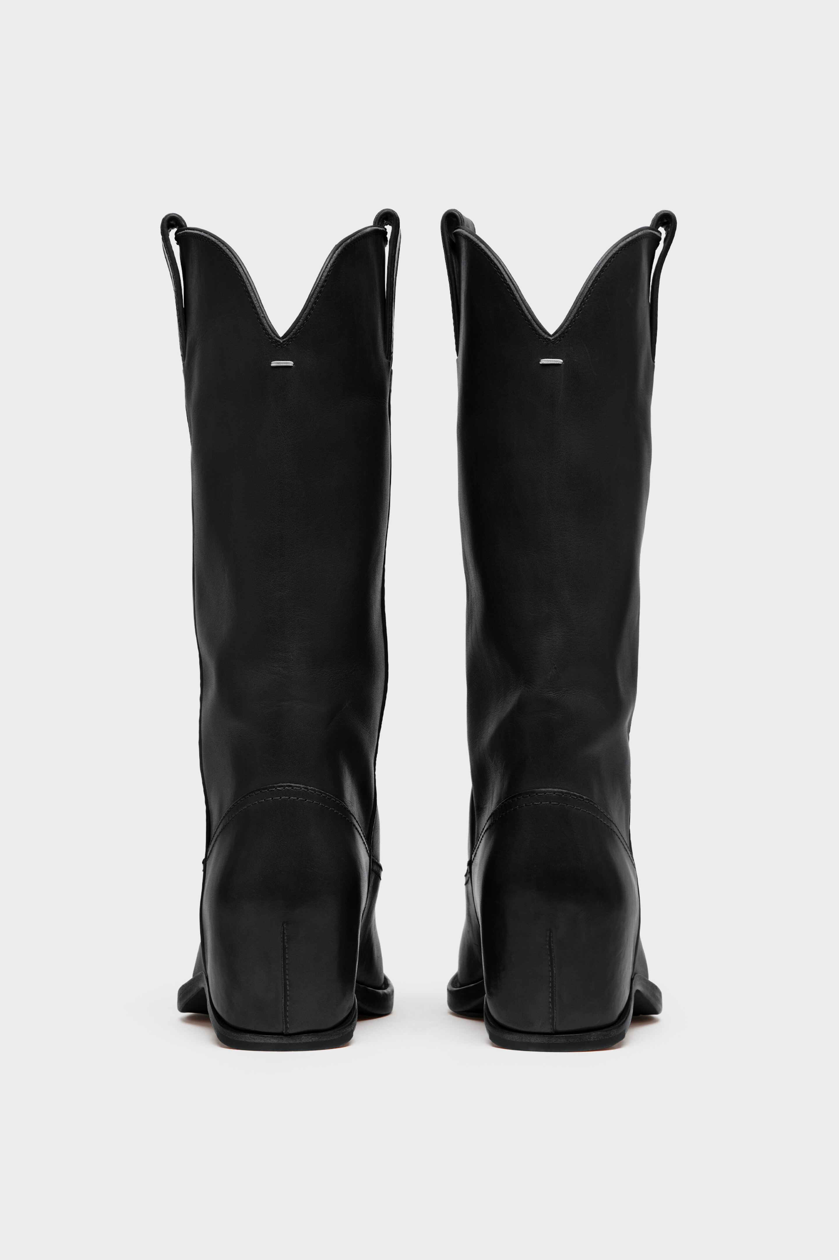 Black Heel-less Western Boots | Maison Margiela Official