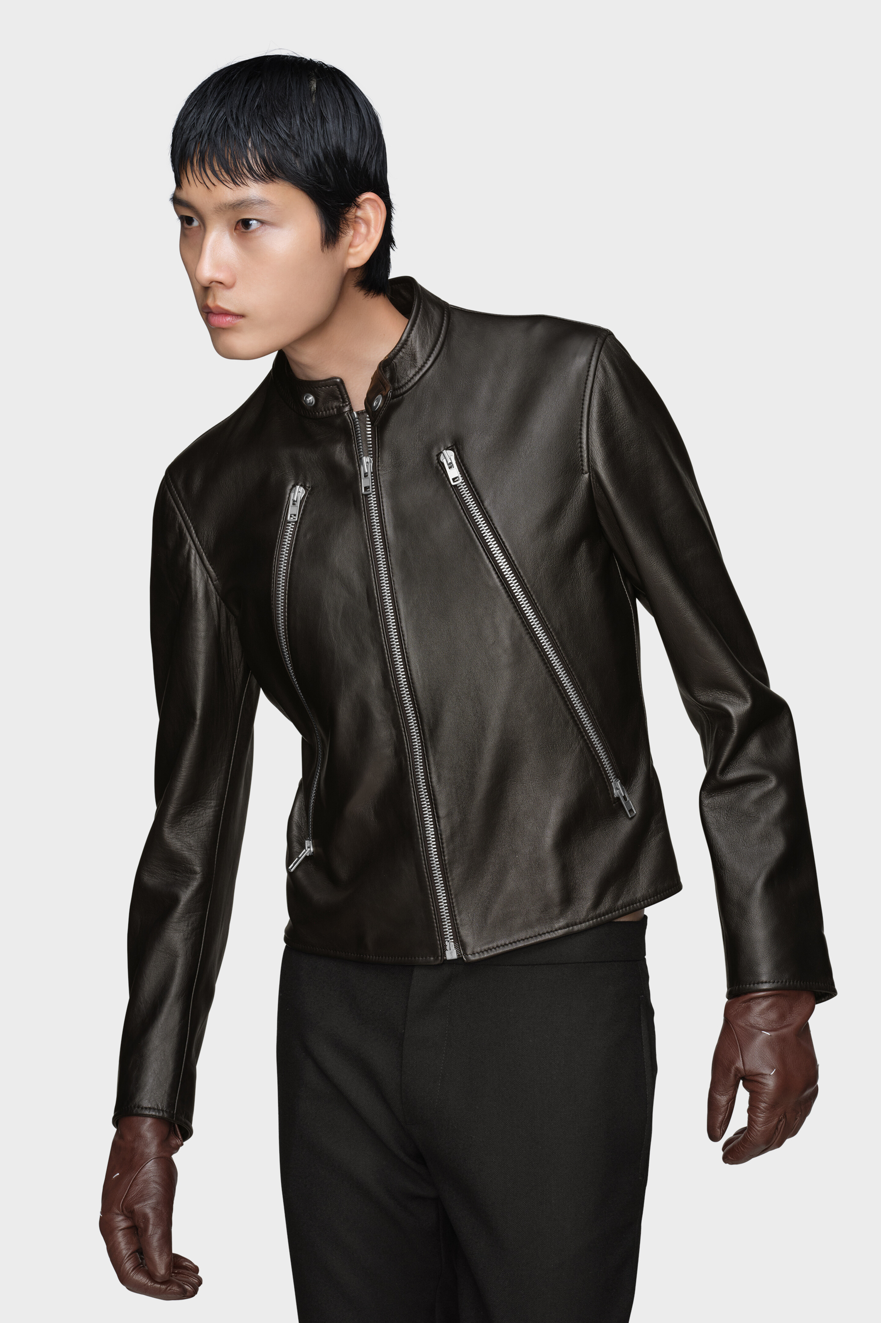 Men's Brown Leather Gloves | Maison Margiela | Maison Margiela