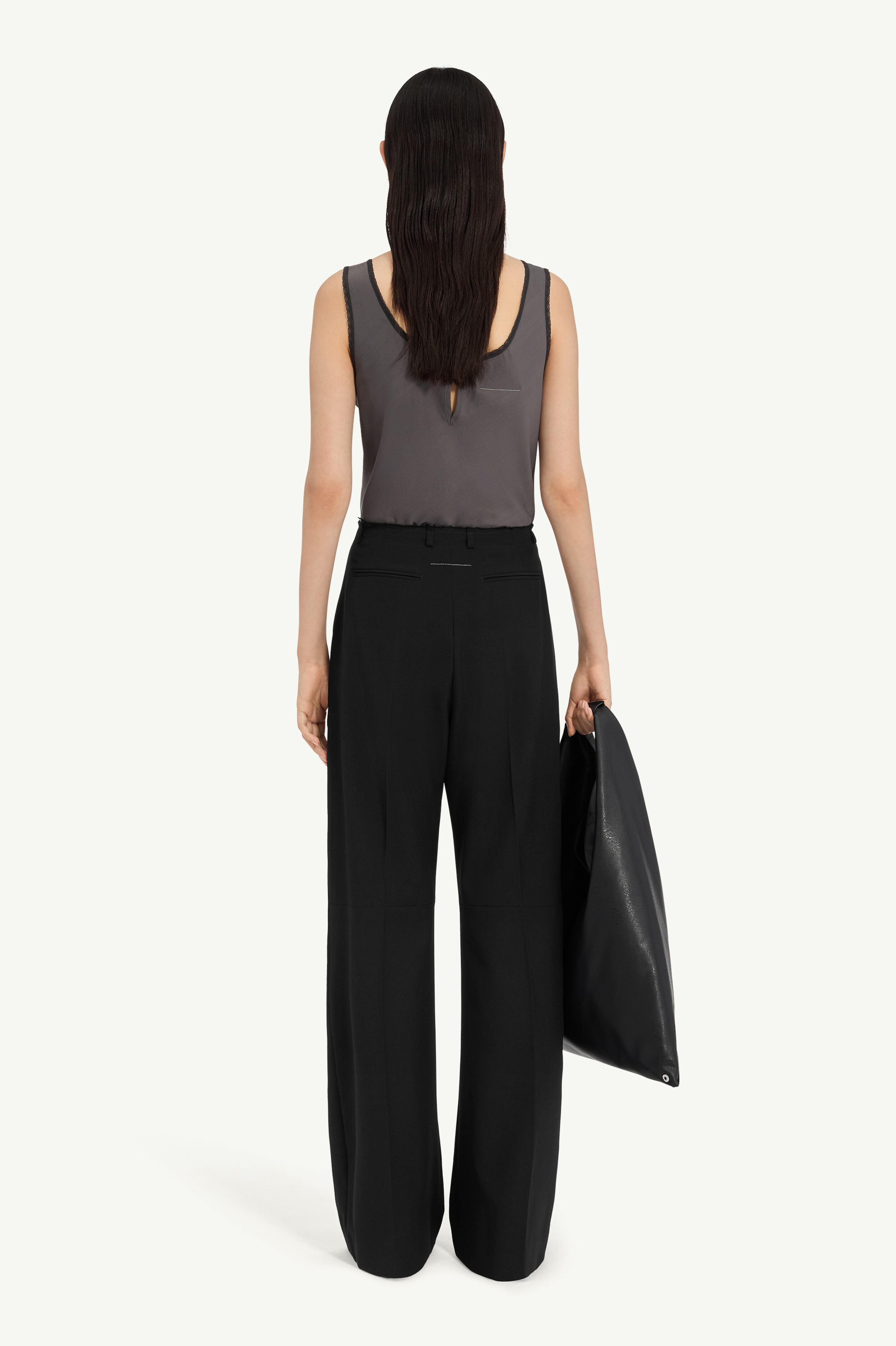Wool wide-leg trousers