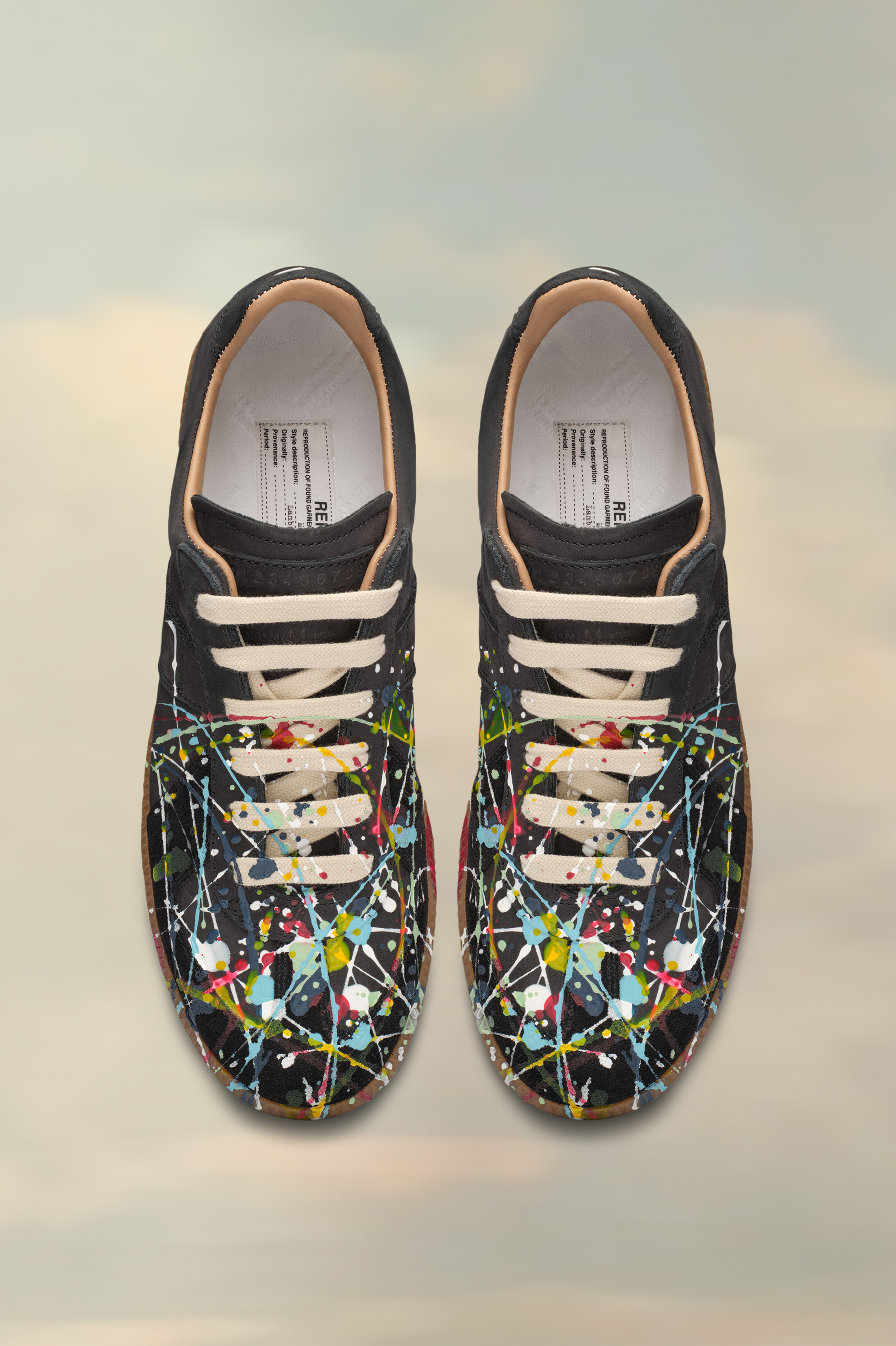 Maison Margiela REPLICA PAINT ペイントスニーカー Maison Margiela Men's Replica Paint-Splatter Sneakers