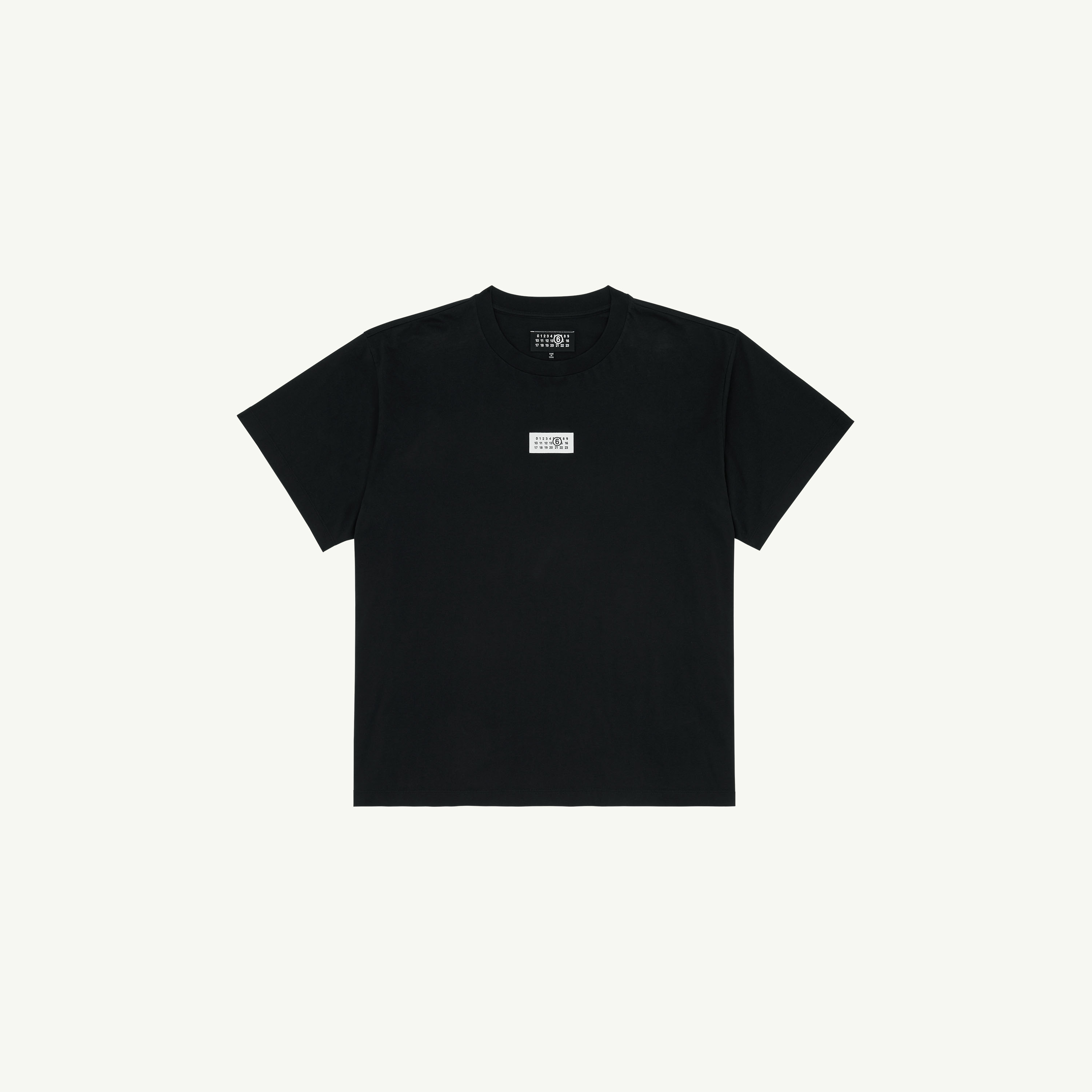 Black Numeric cotton T-shirt | MM6 Official