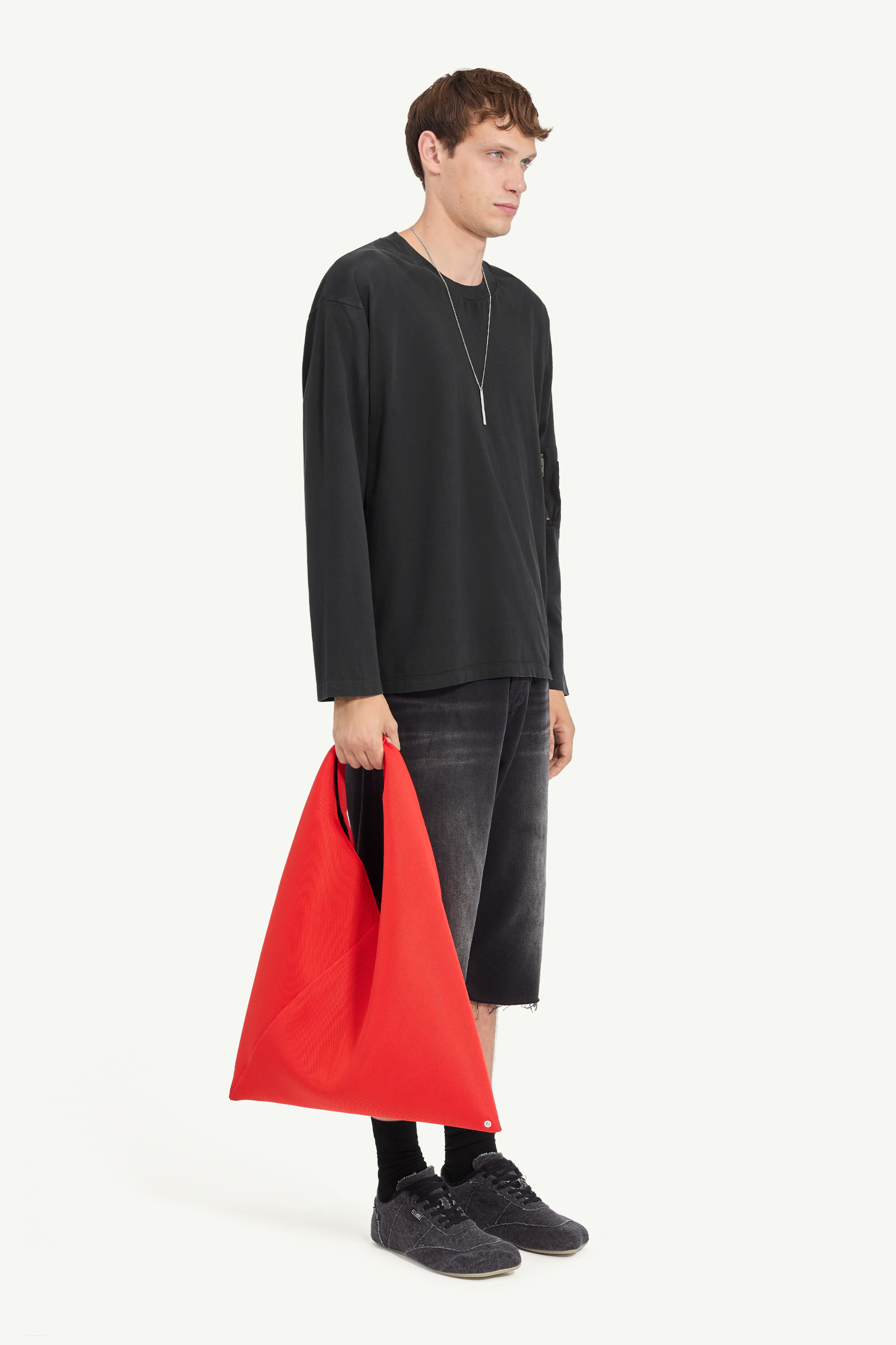ギャバジンポケット付き ロングスリーブTシャツ