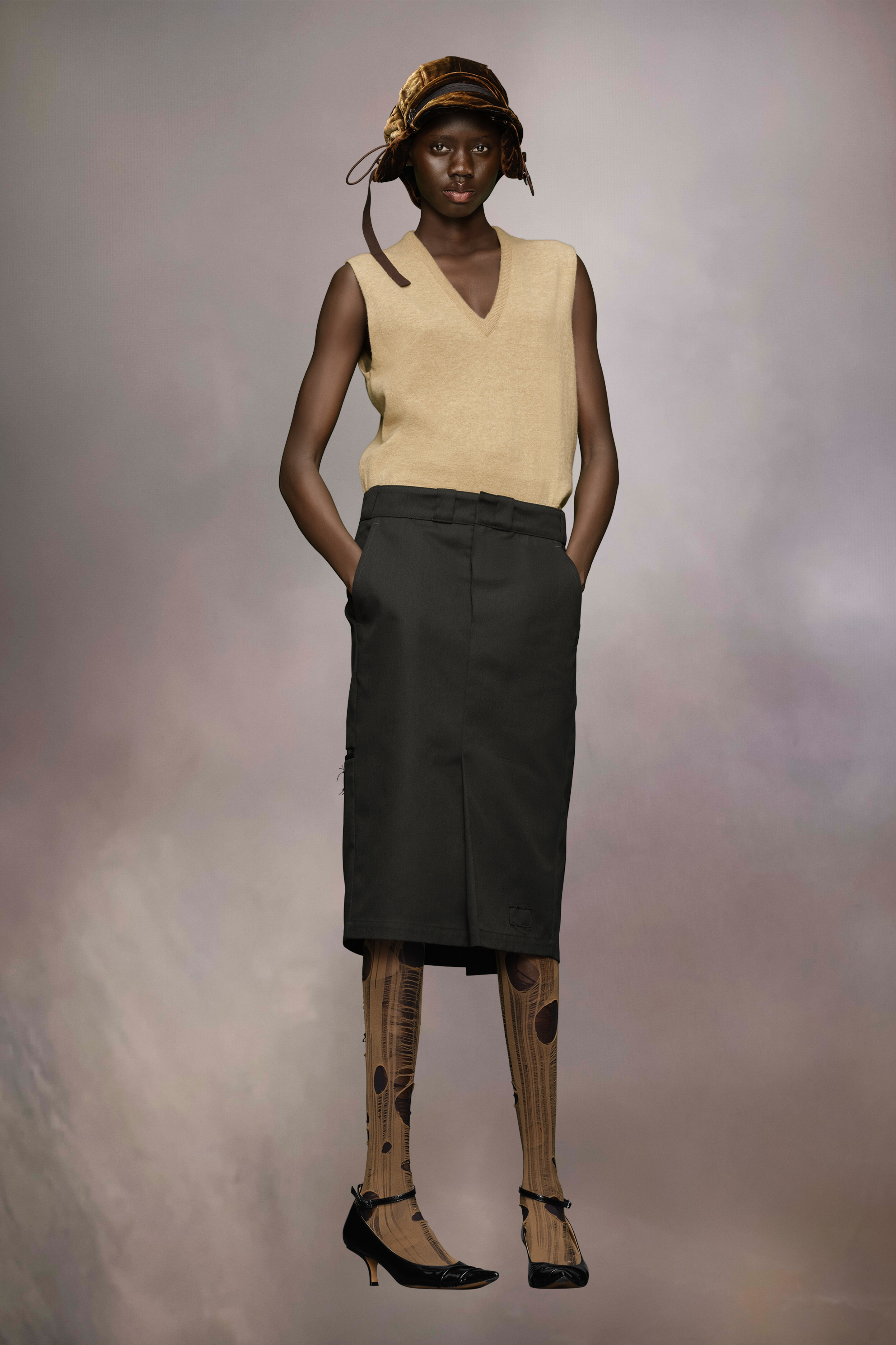Skater chino midi skirt | Maison Margiela