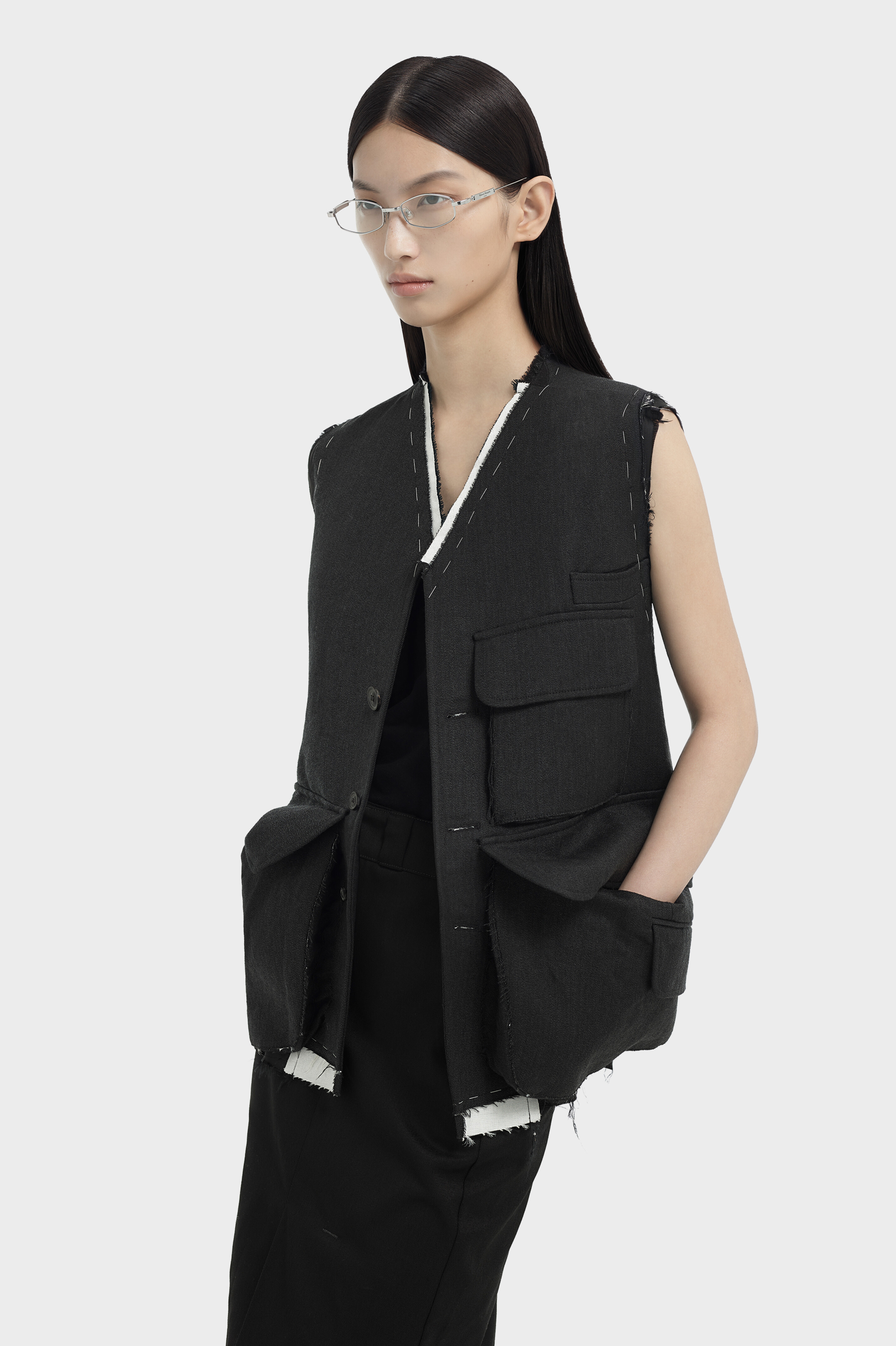 Geometric Silver Glasses | Maison Margiela x Gentle Monster​