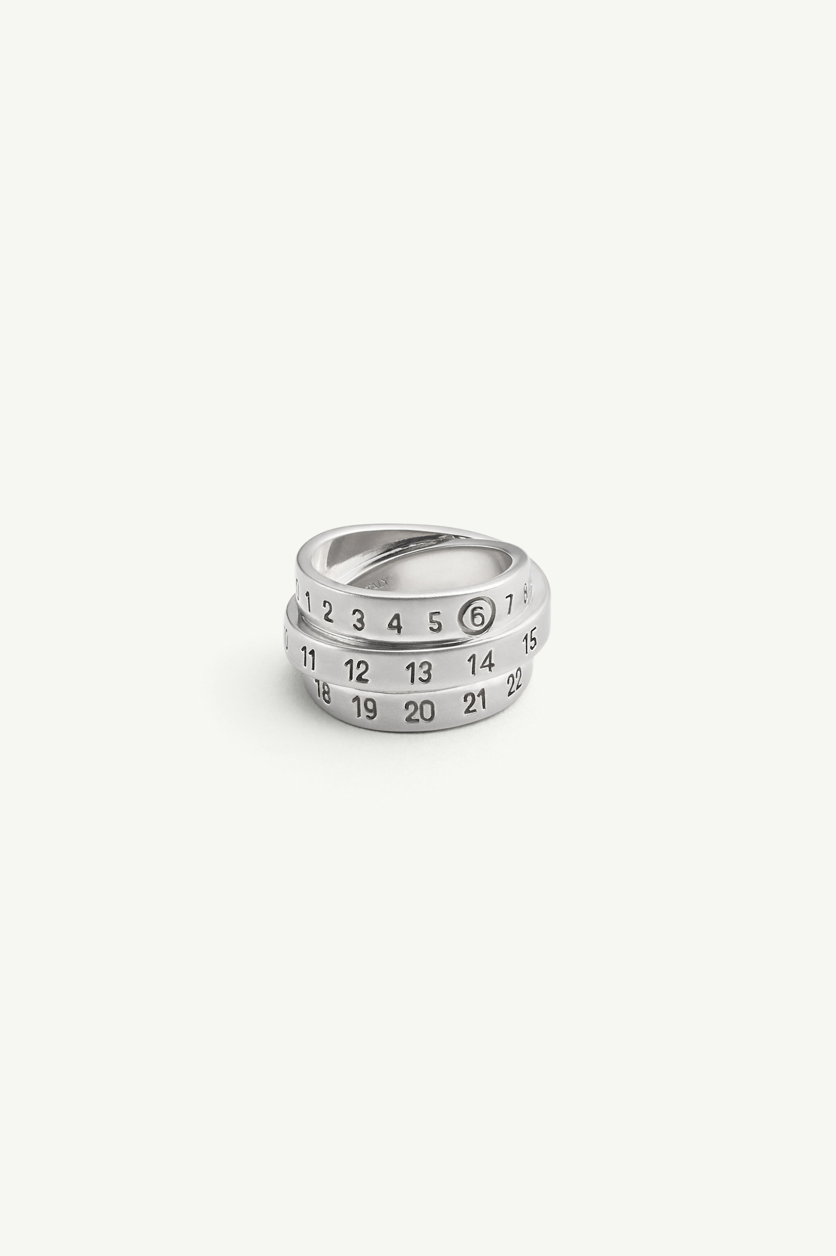 maison margiela Bague 3 anneaux Numeric signature