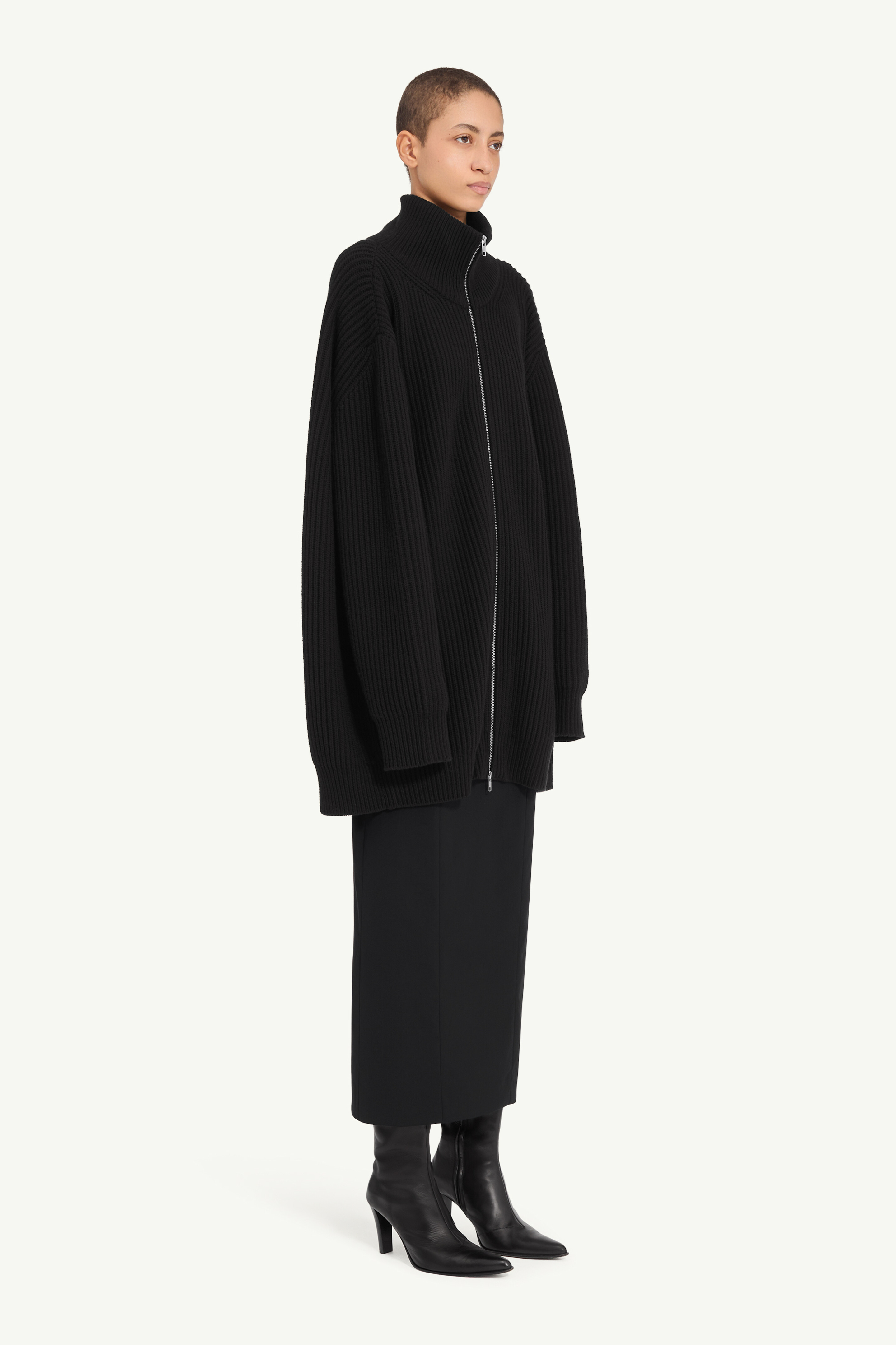 u✳︎qiマルジェラのリブ編みロングカーディガンとタートルのセット・XS Margiela マルジェラ ロングカーディガン リブニット サイズM MAISON