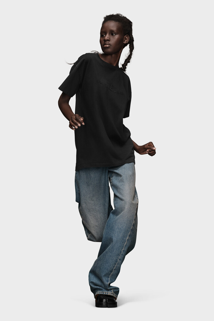 Black Embroidered Logo T-Shirt | Maison Margiela Official