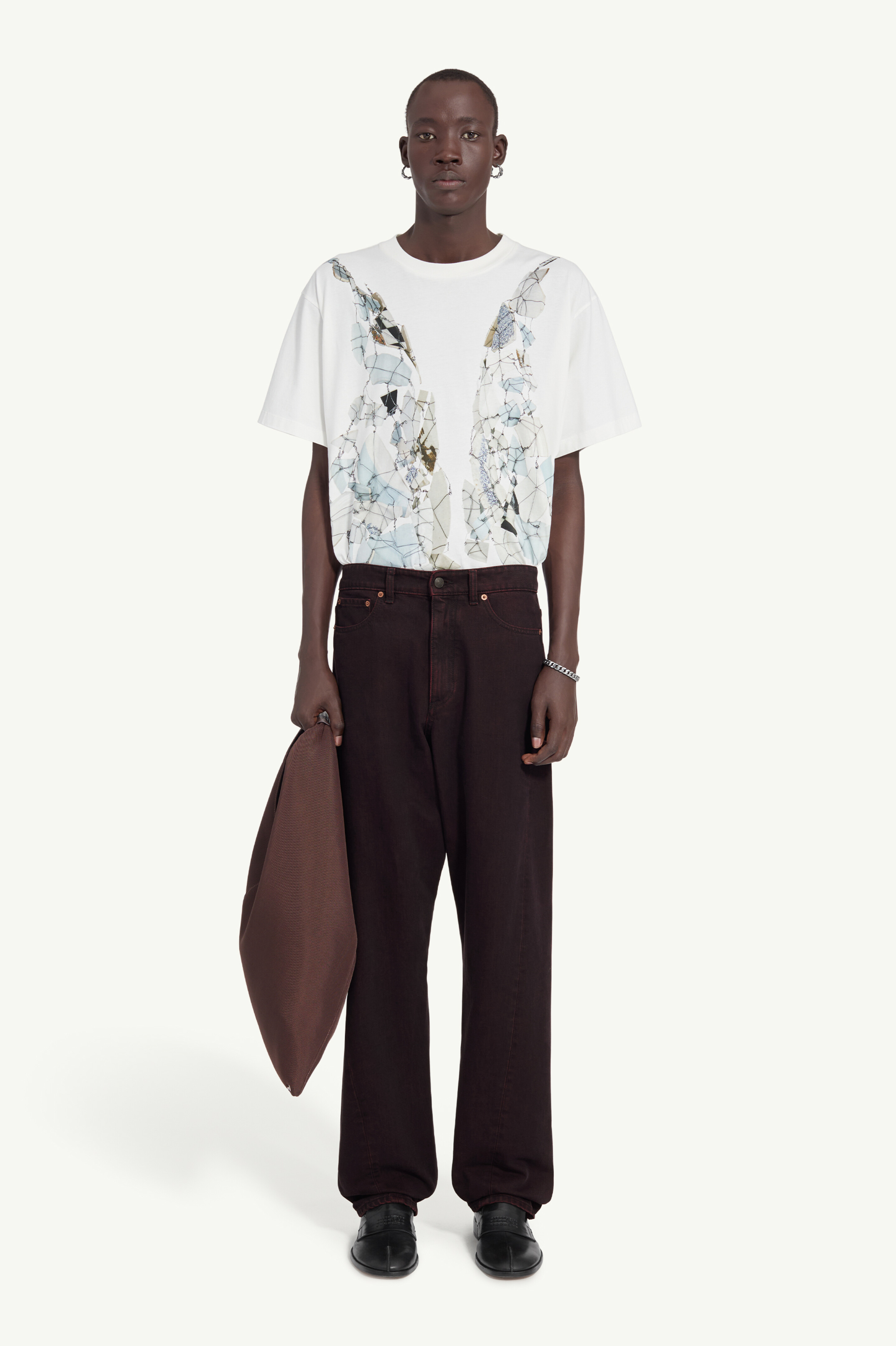 Burgunderfarbene Jeans