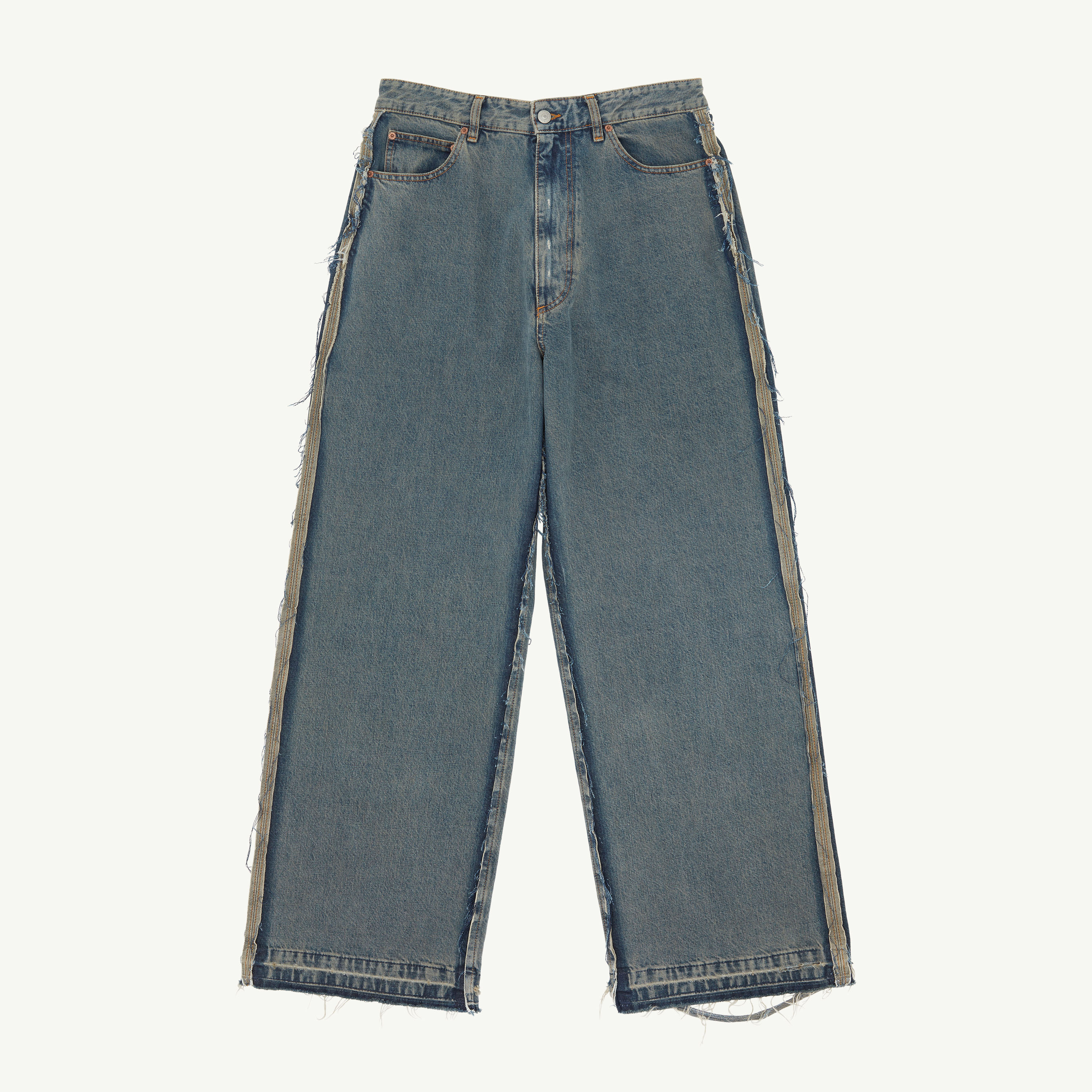 【MM6 Maison Margiela】ワイドジーンズ Men's Cotton Wide-Leg Jeans | MM6