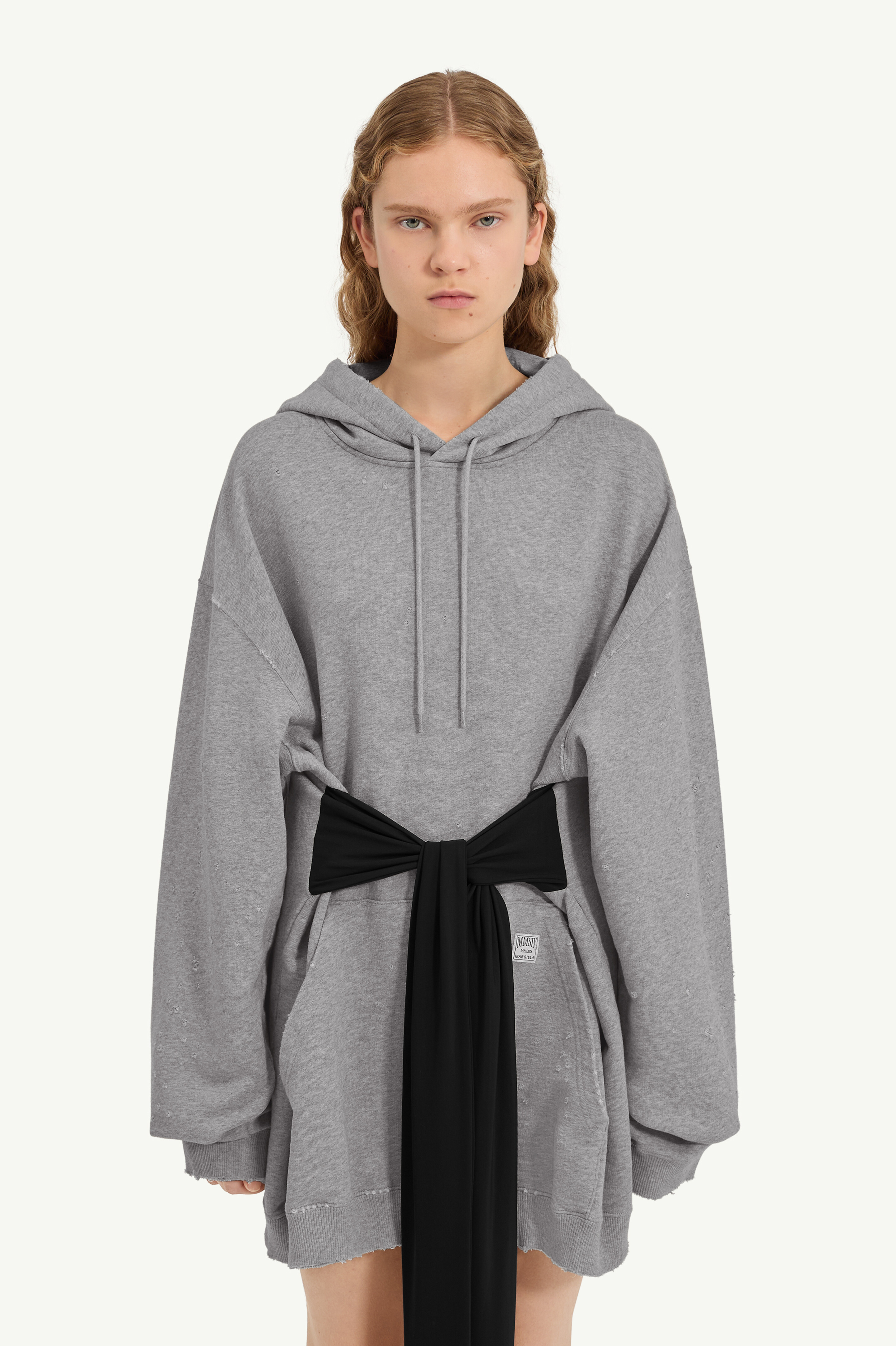 Hooded sweatshirt with gloves