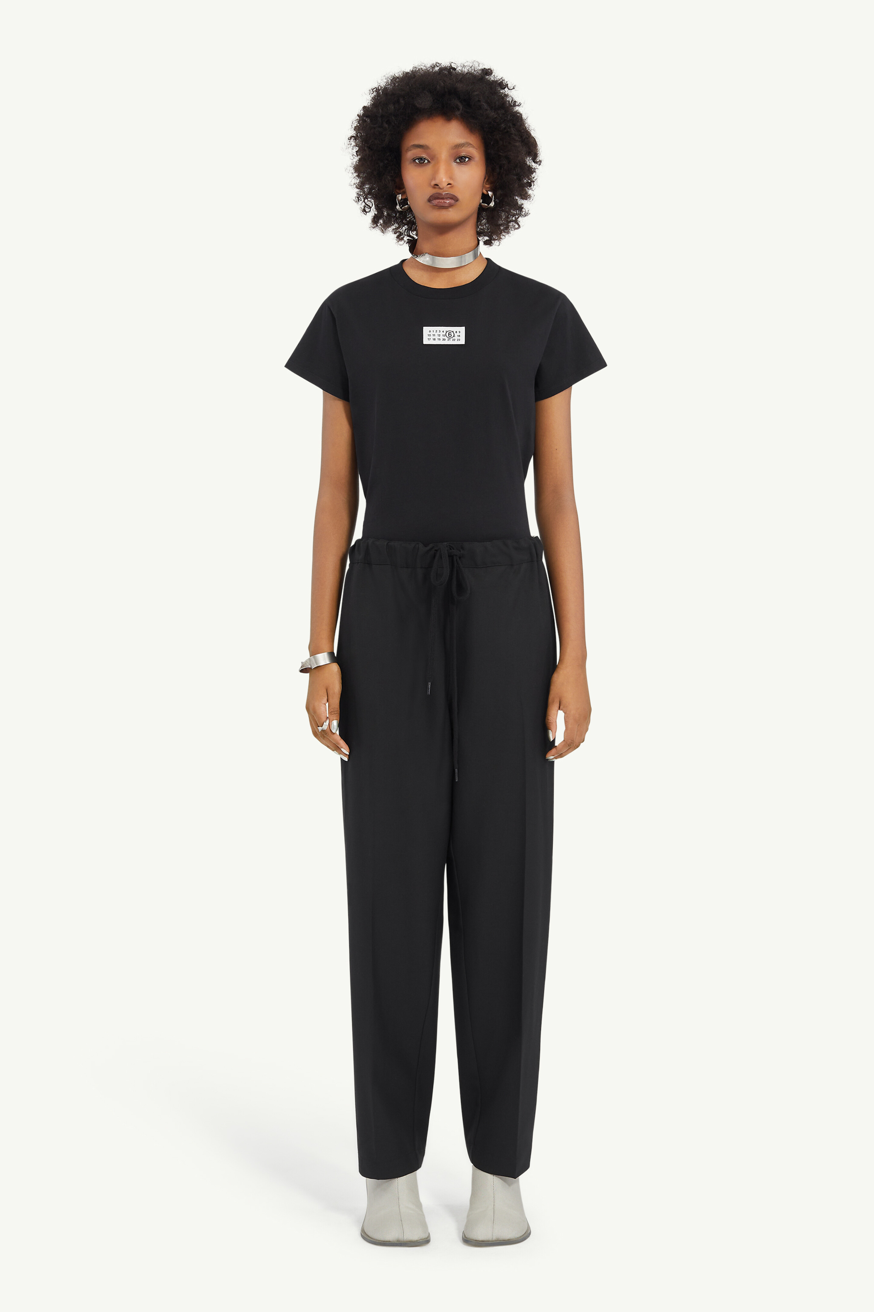 Black Tapered Tailored Trousers