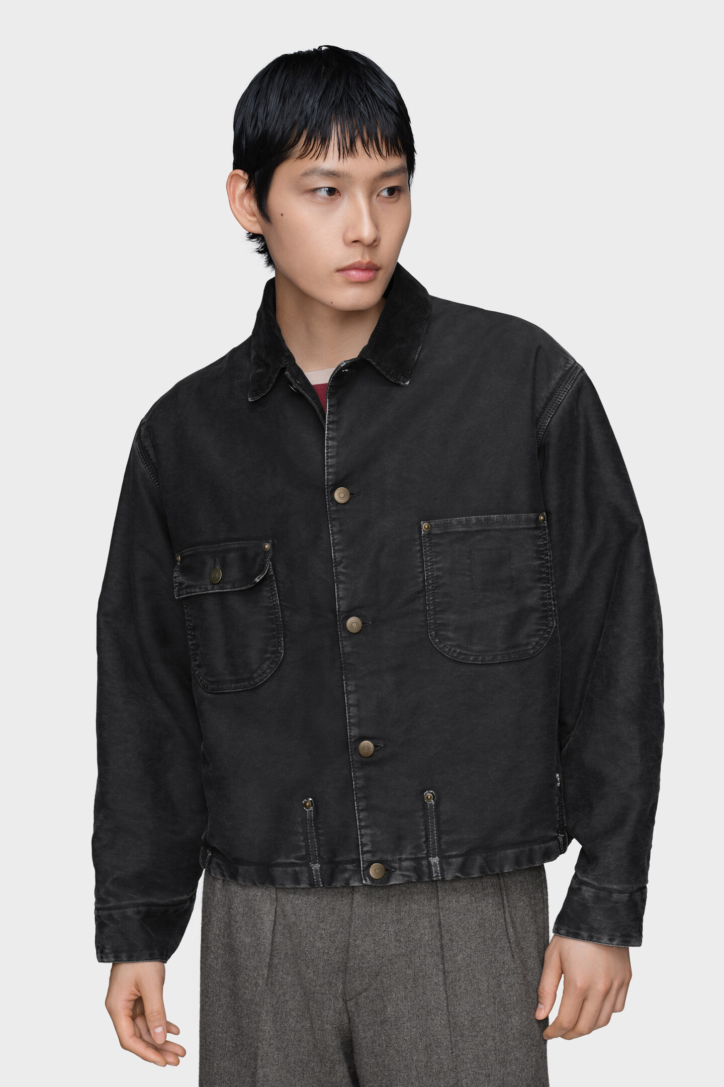 メゾンマルジェラ　ブラックジャケット Men's Black Cotton Sports Jacket | Maison Margiela
