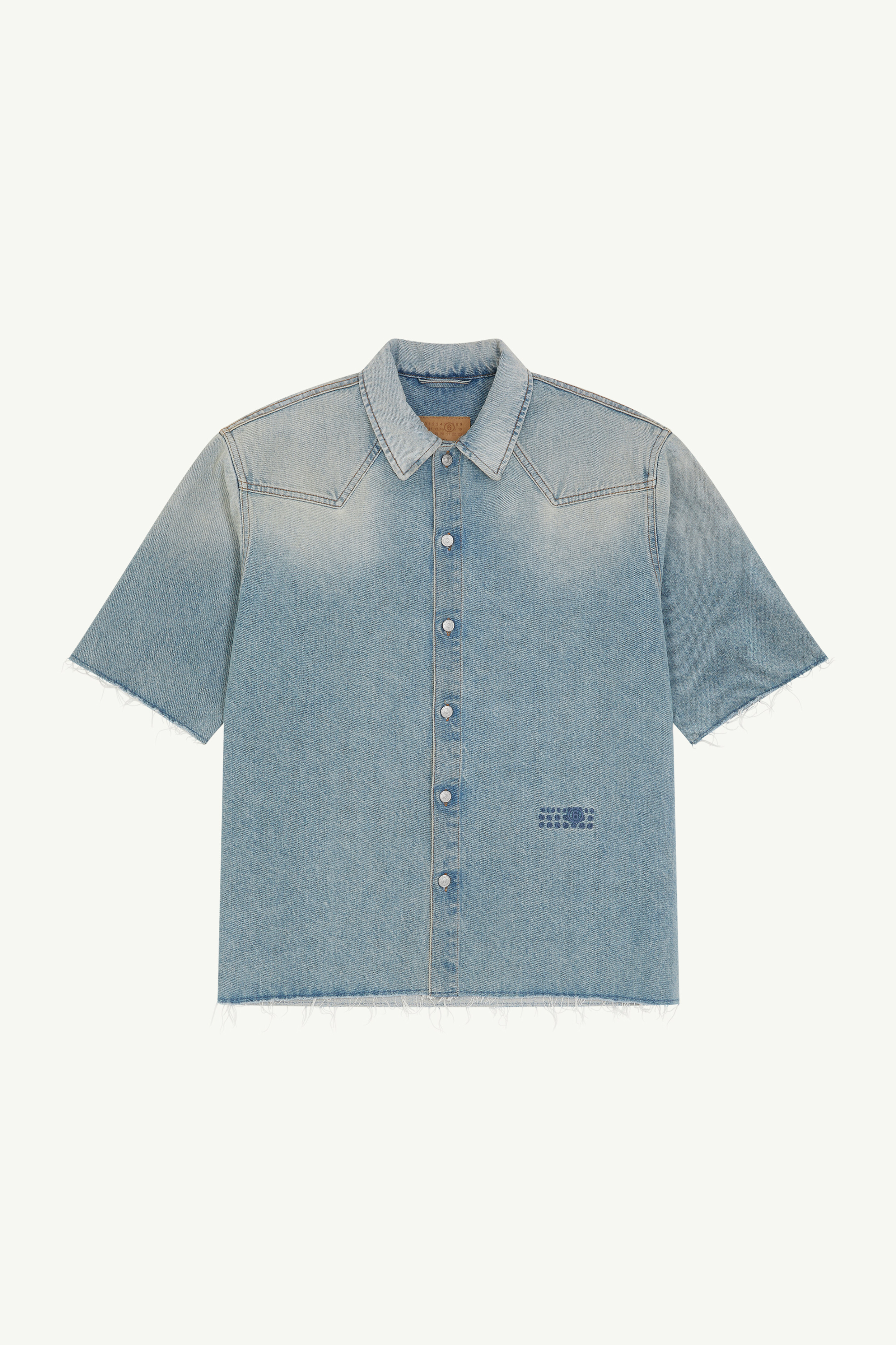 Blue Oversized Denim Short-sleeved Shirt | Maison Margiela