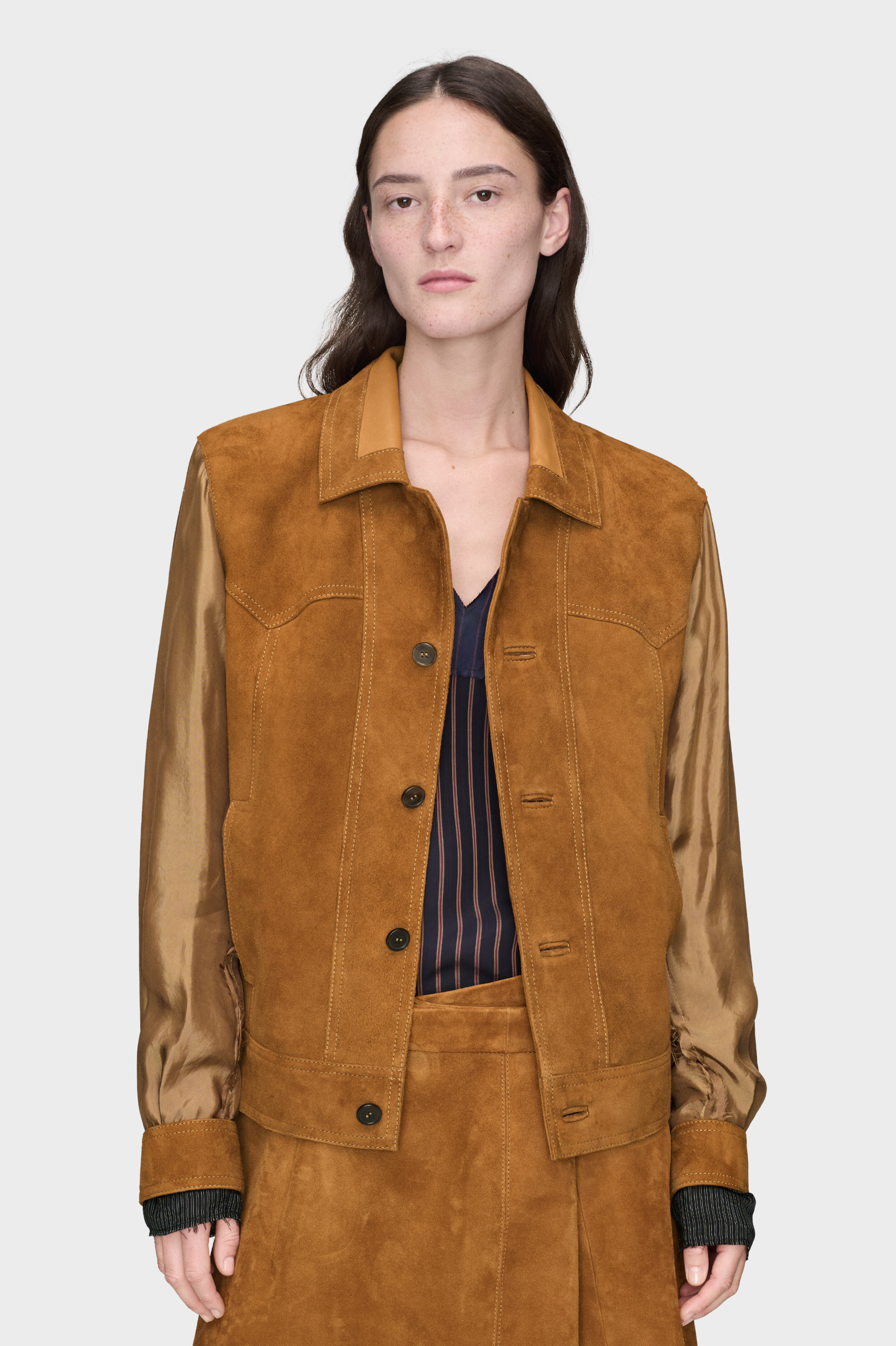 Suede Leather Jacket Sand | Maison Margiela Official