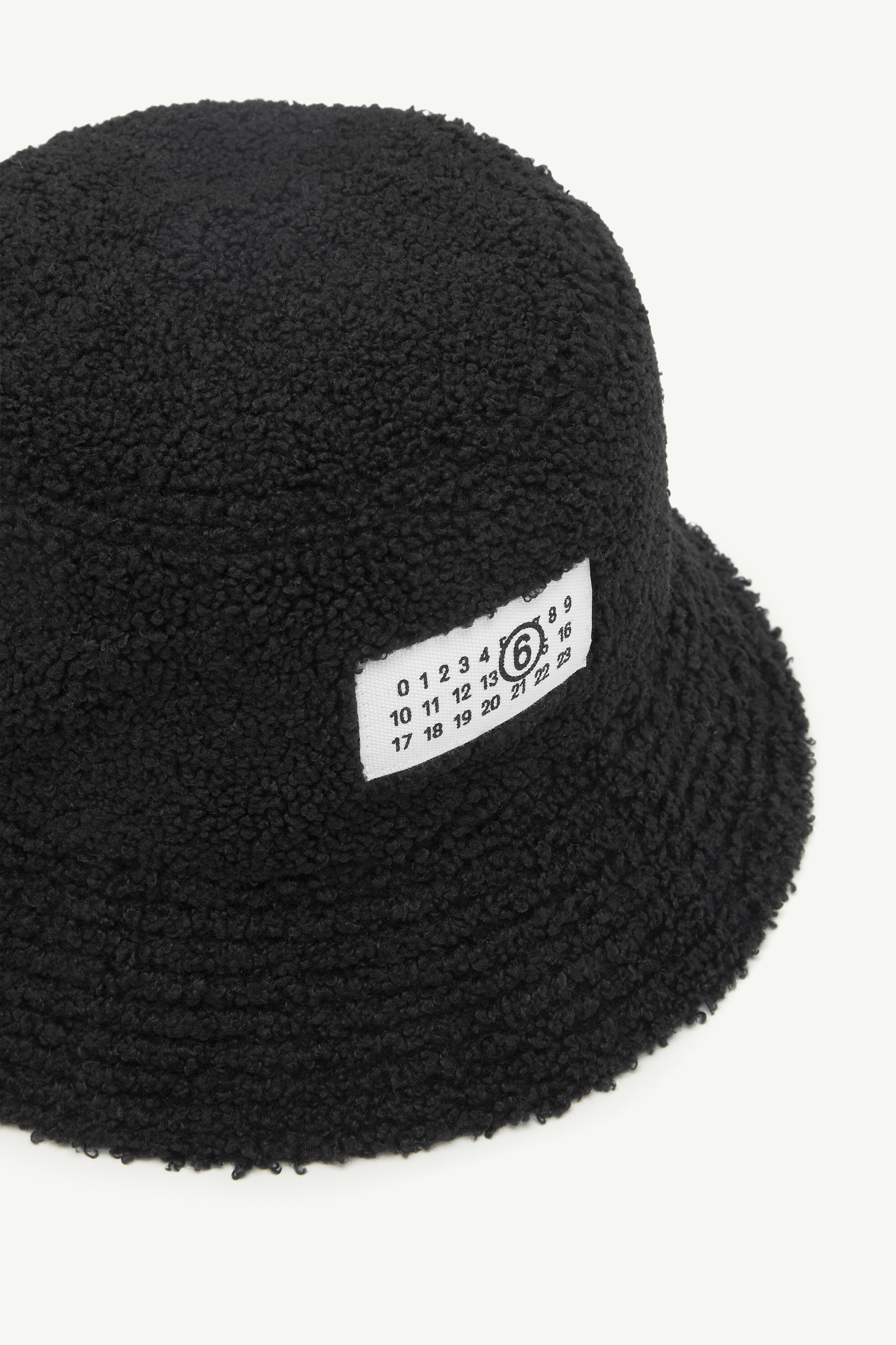 Black Reversible teddy nylon bucket hat | MM6 Official