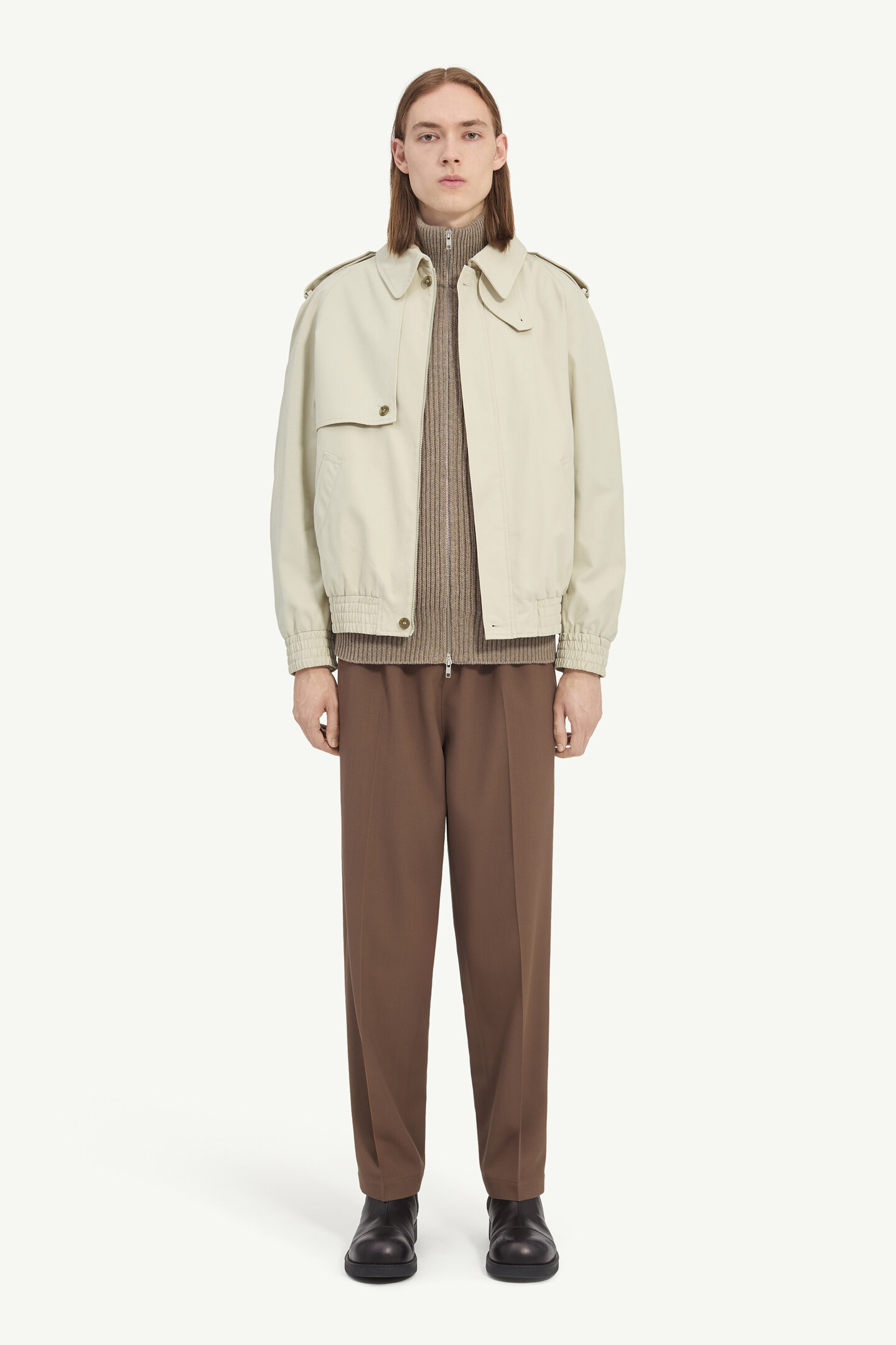 Yellow Cotton twill jacket | MM6 Official