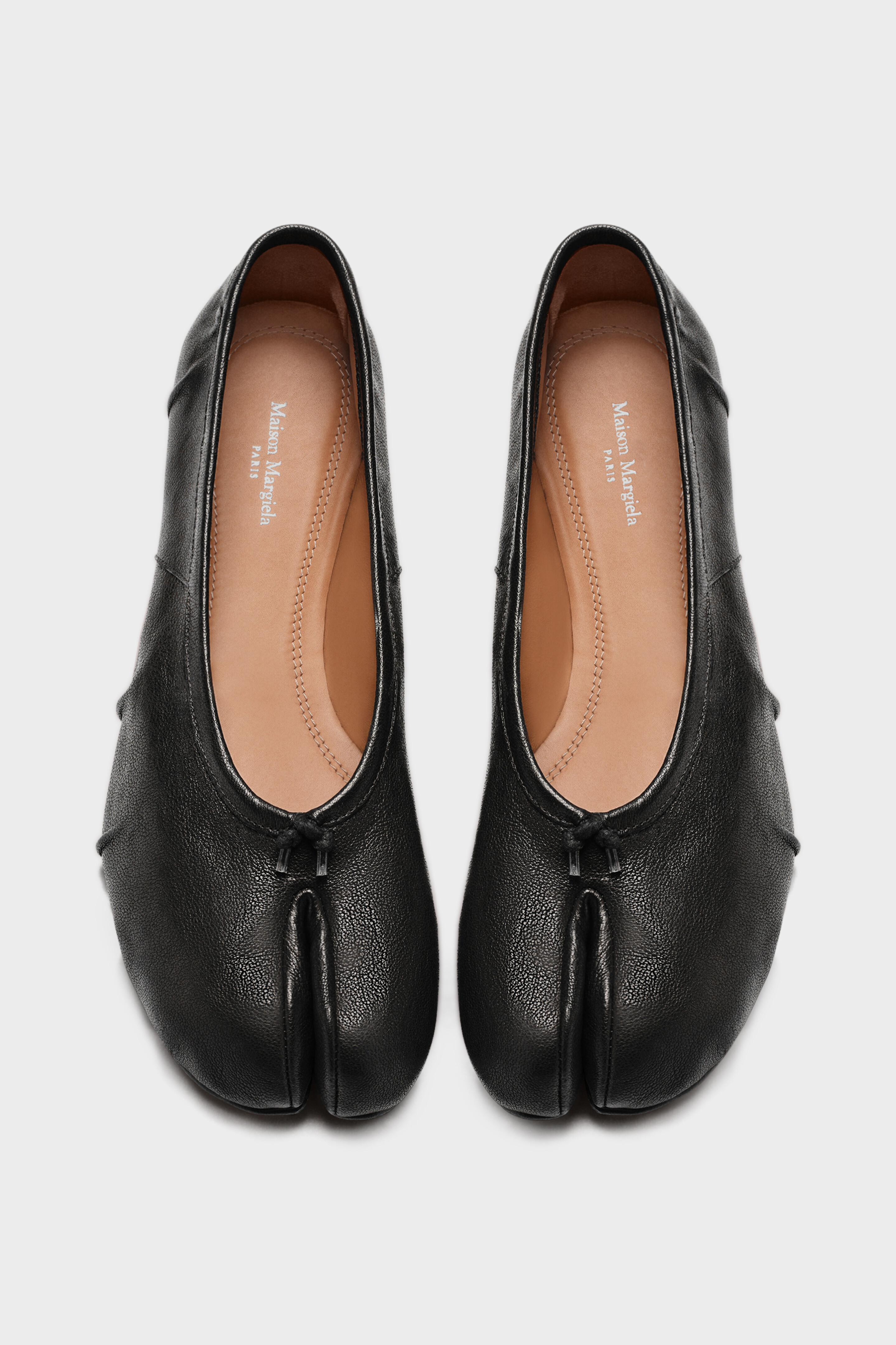 靴 Maison Margiela/ tabi ballet shoes Black Nappa Leather Tabi Ballerina Flats | Maison Margiela