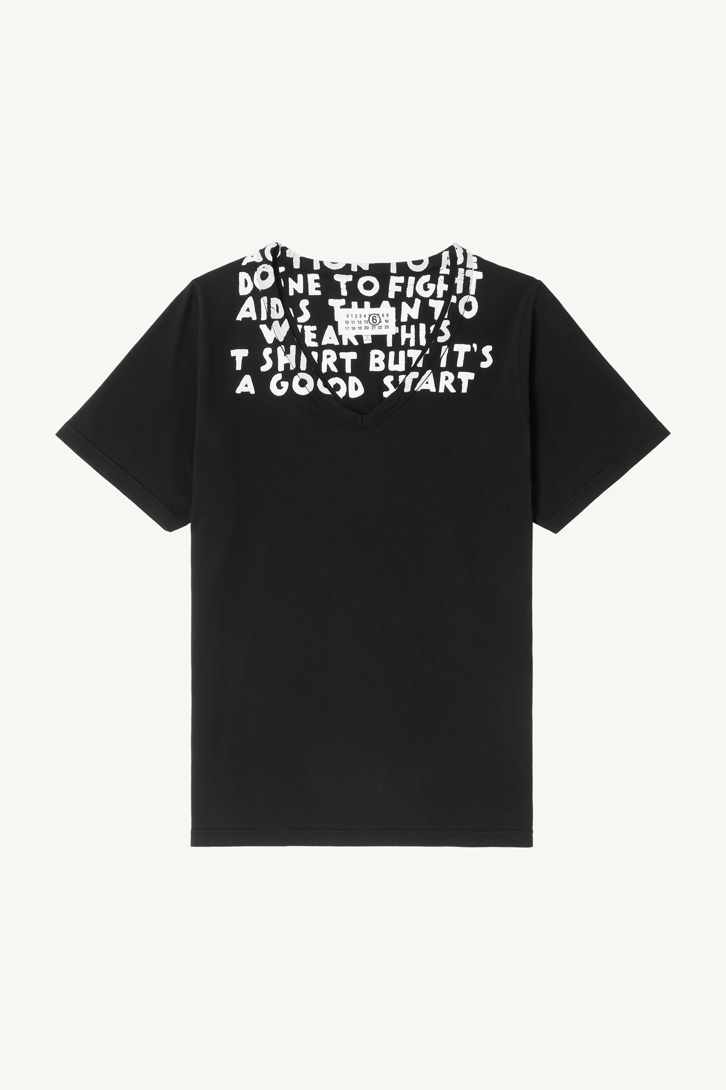Black SIDA print T-shirt | MM6 Official