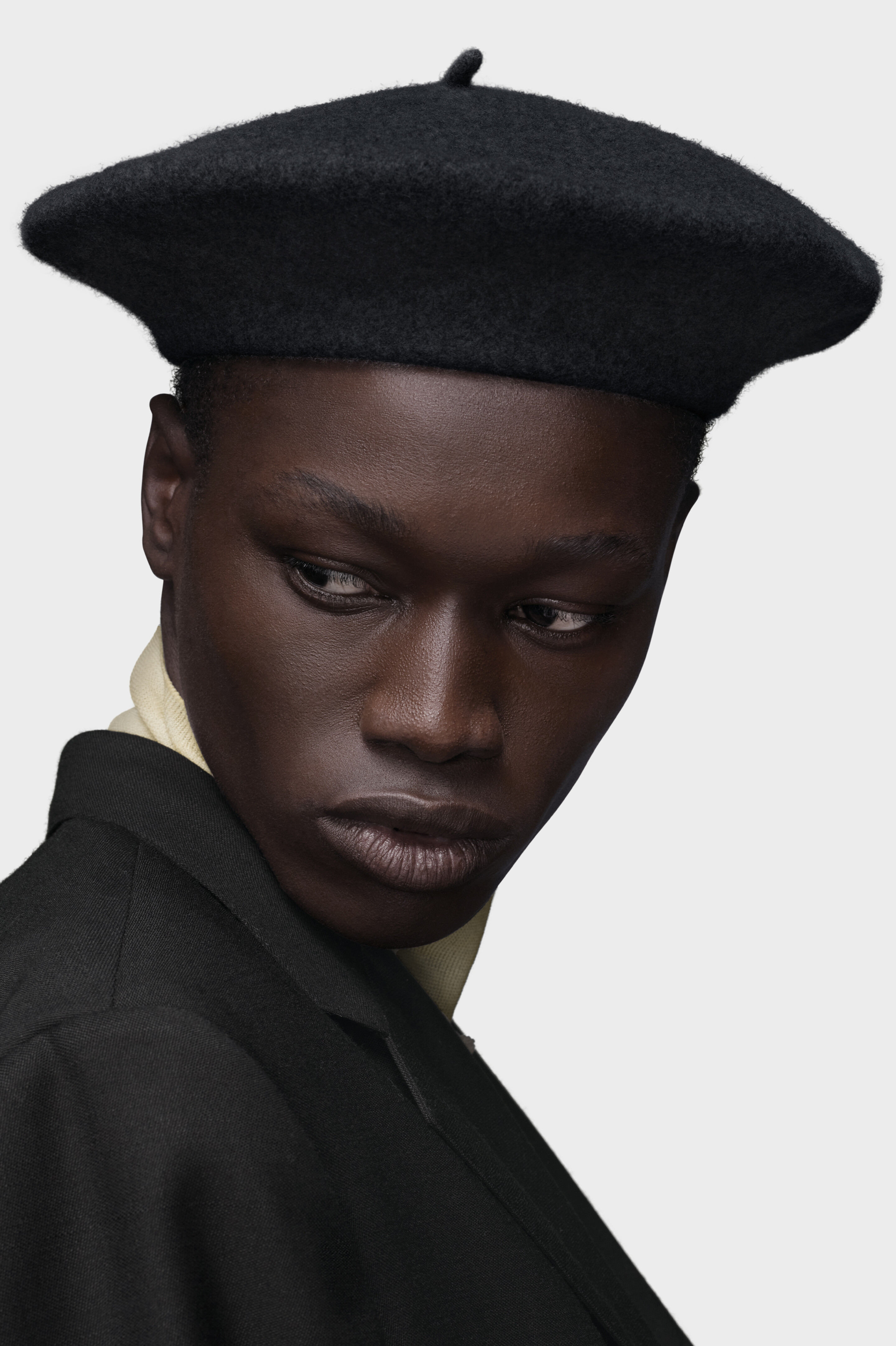 新品Maison Margiela 黒いウールベレー帽 Sサイズ Maison Margiela 黒いウールベレー帽 Sサイズ フェルトウールベレー