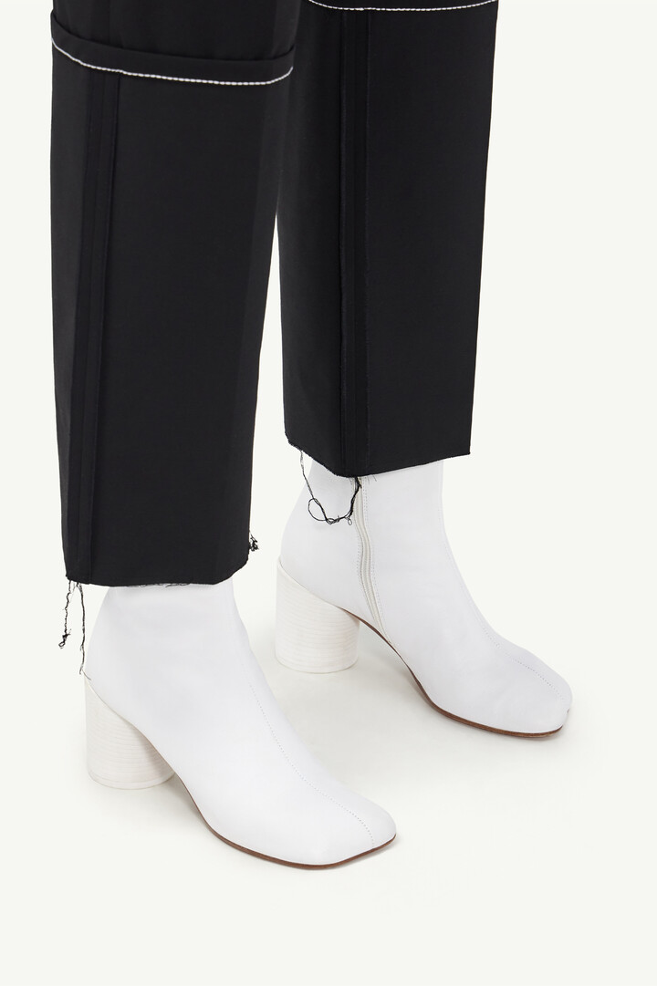 【MM6】2019ss WHITE side ZIP ankle-BOOTS White Leather Zipped Ankle Boots | Maison Margiela