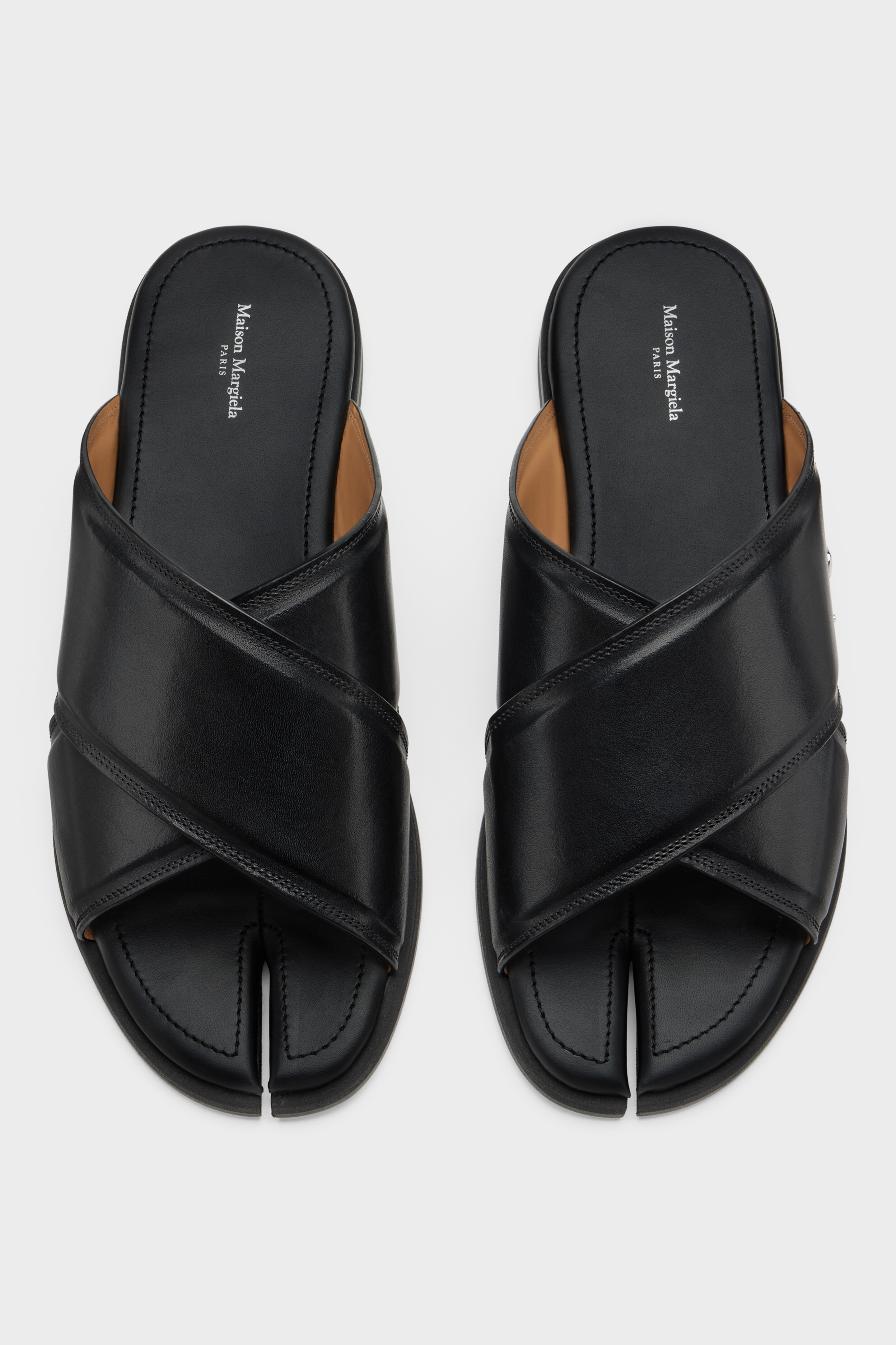 靴 Maison Margiela Cross Strap Sandals 43 Black Tabi Numbers Crossed Sandal | Maison Margiela Official