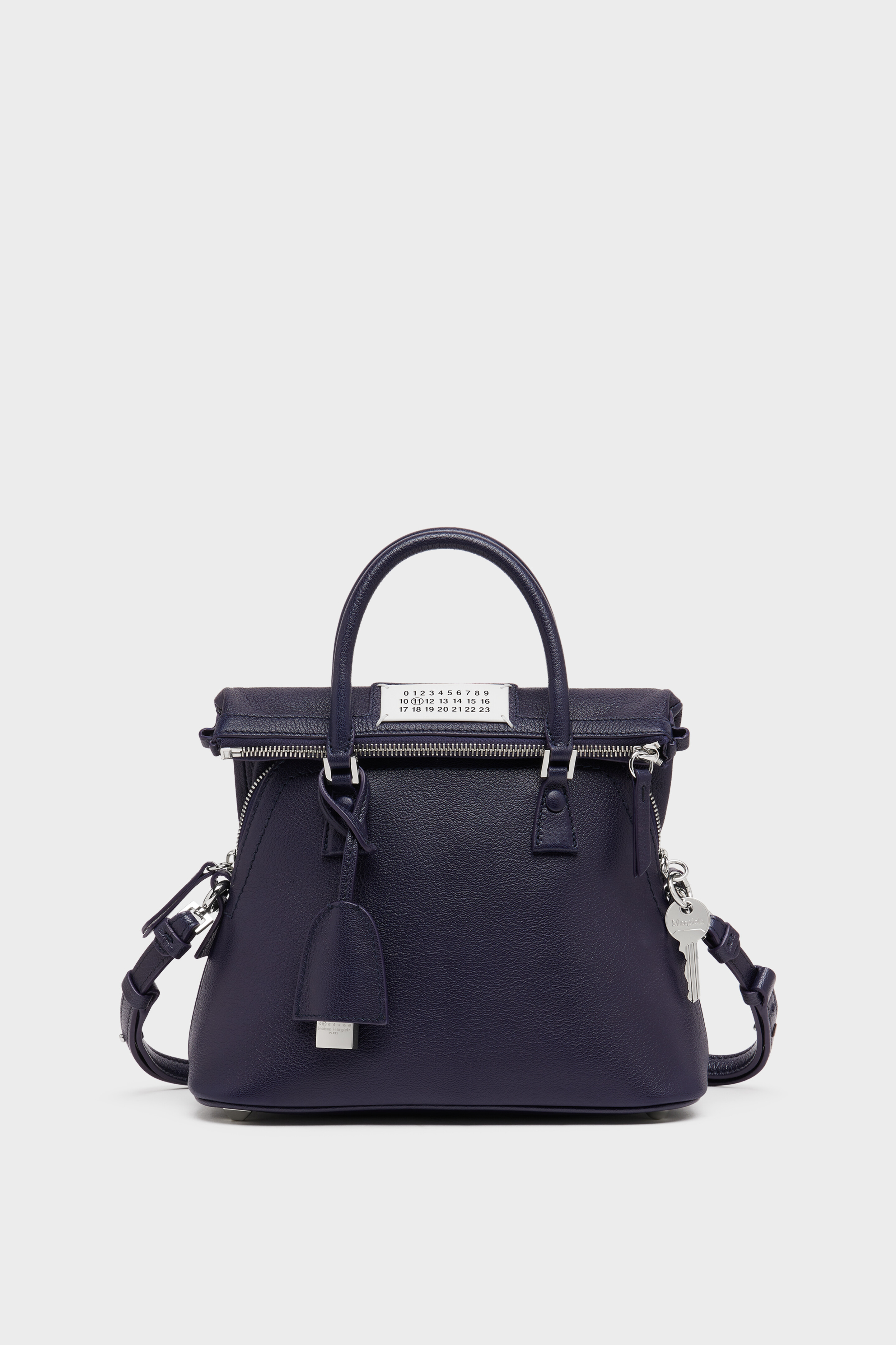 Blue Leather 5AC Crossbody Bag Classique Mini