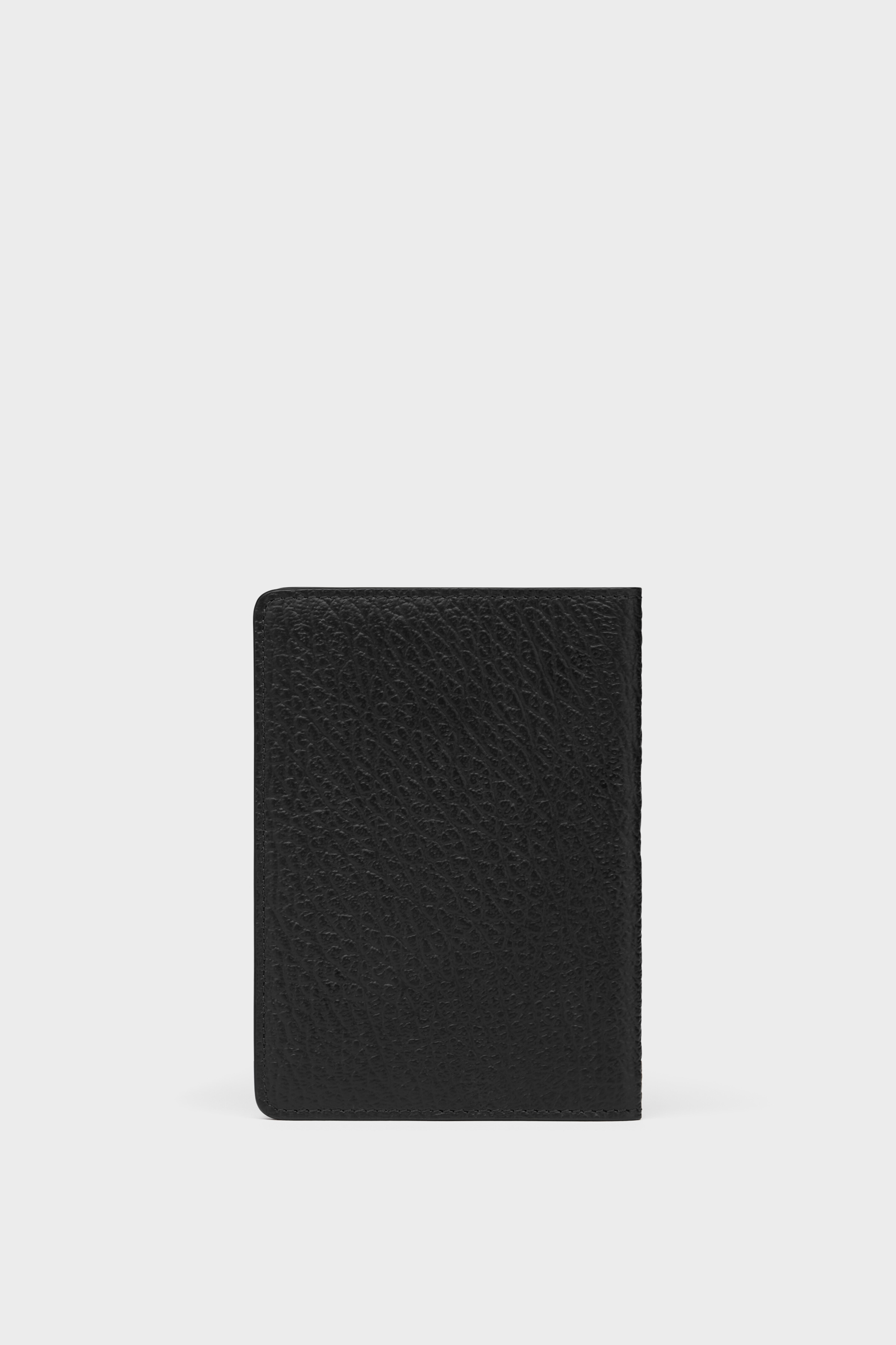 Black 100% Leather Four Stitches Document Holder